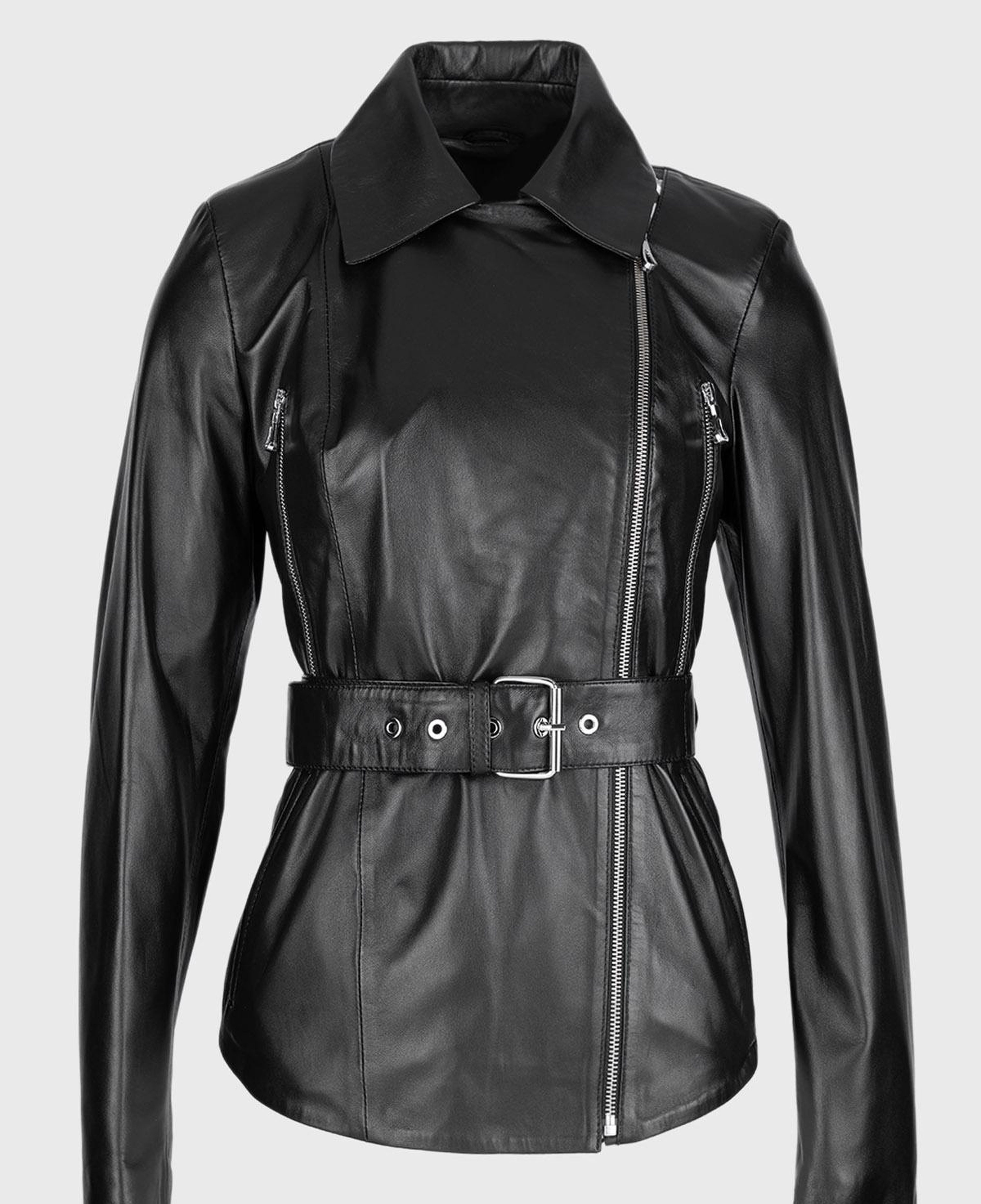 Valmenti Kadın Hakiki Deri Siyah Mont