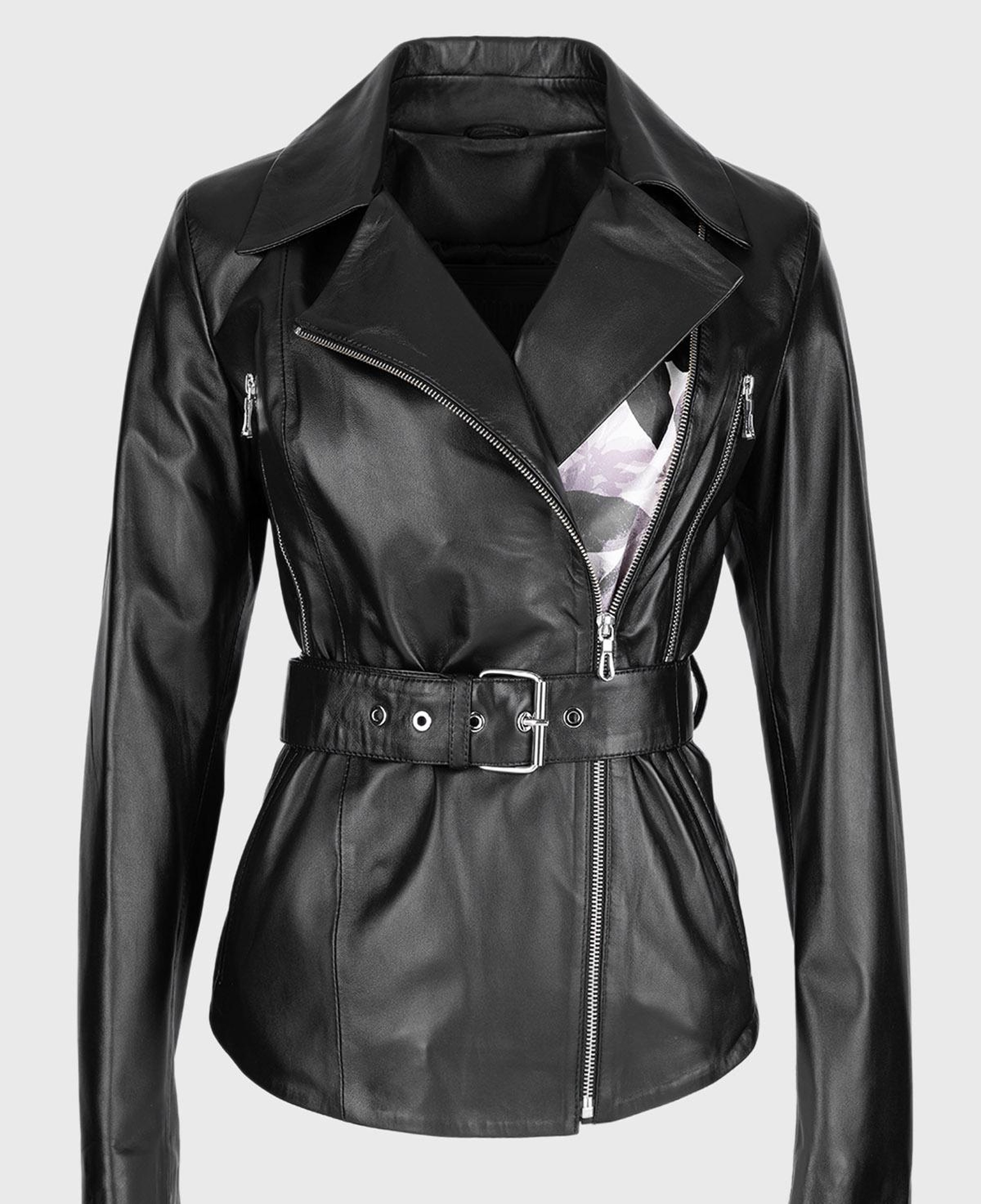 Valmenti Kadın Hakiki Deri Siyah Mont