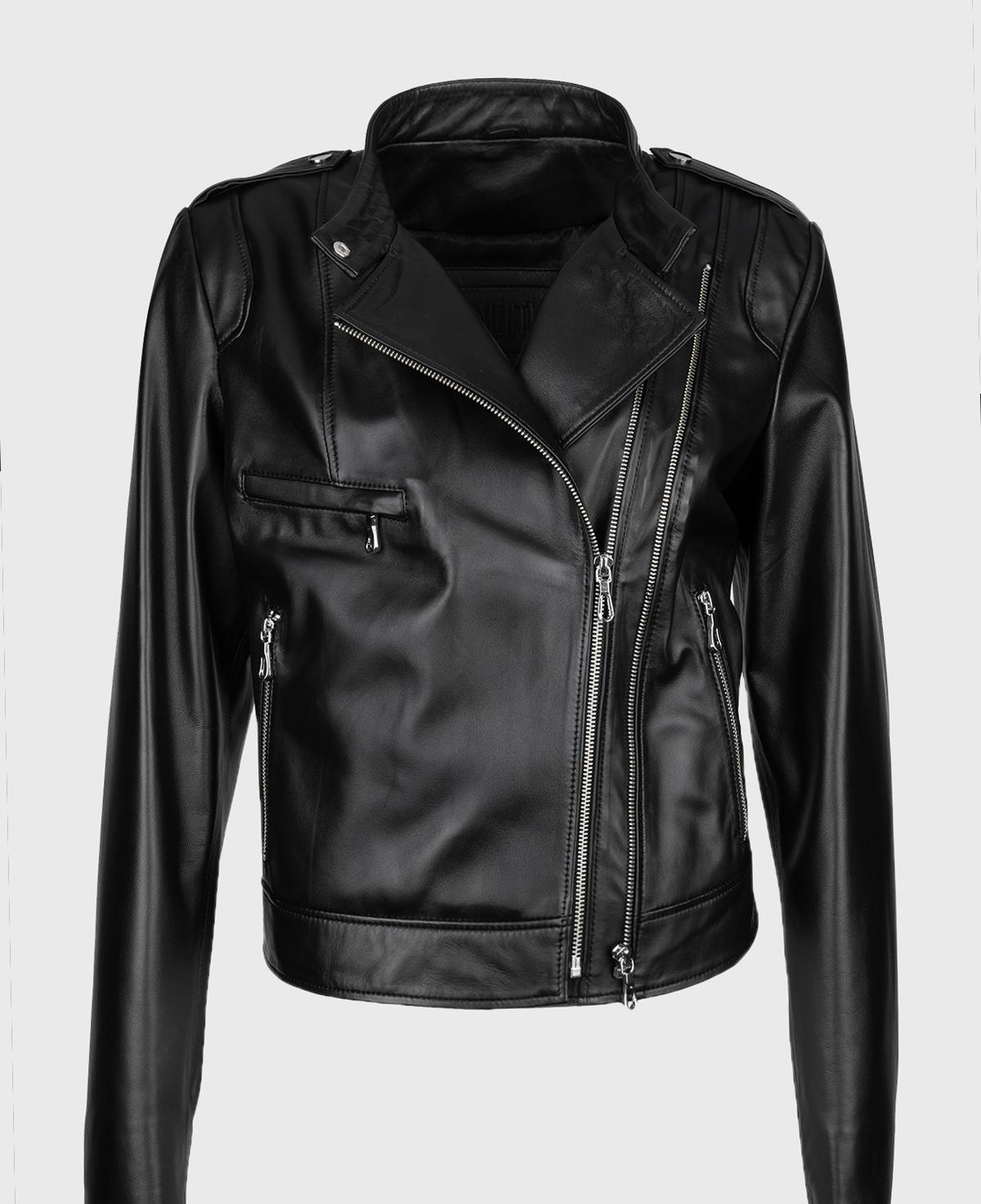 Valmenti Kadın Hakiki Deri Siyah Mont