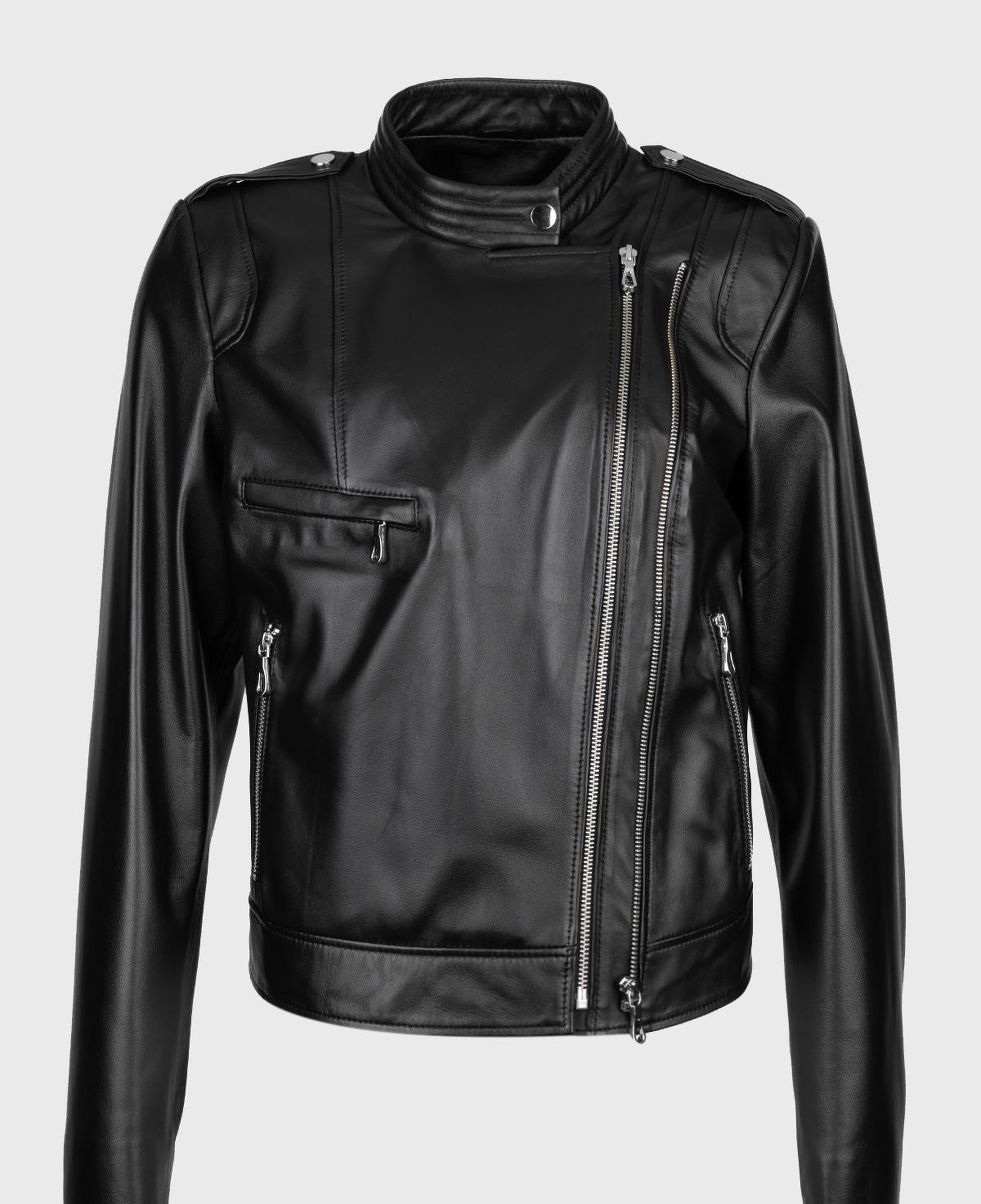 Valmenti Kadın Hakiki Deri Siyah Mont