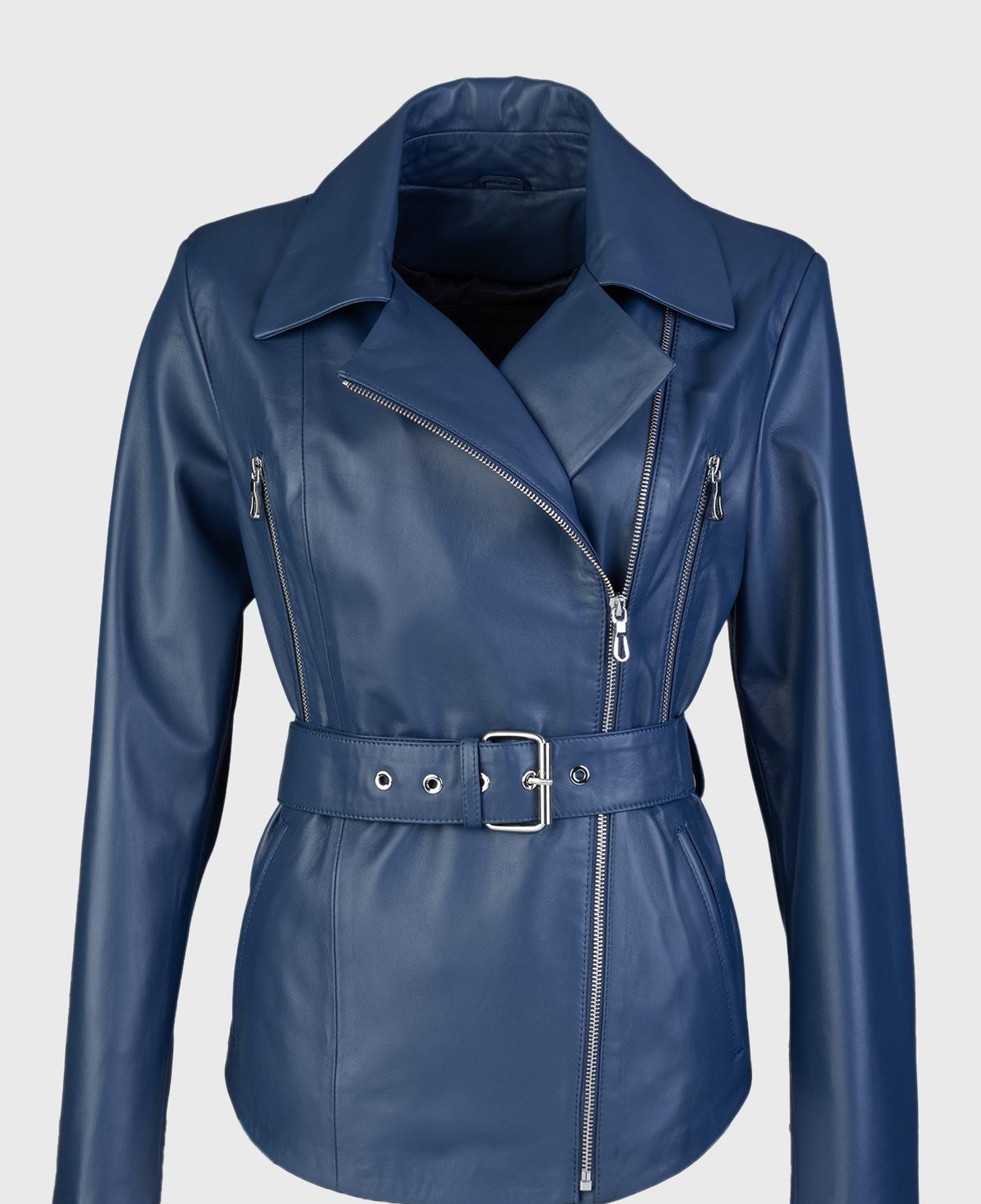 Valmenti Kadın Hakiki Deri Mavi Mont