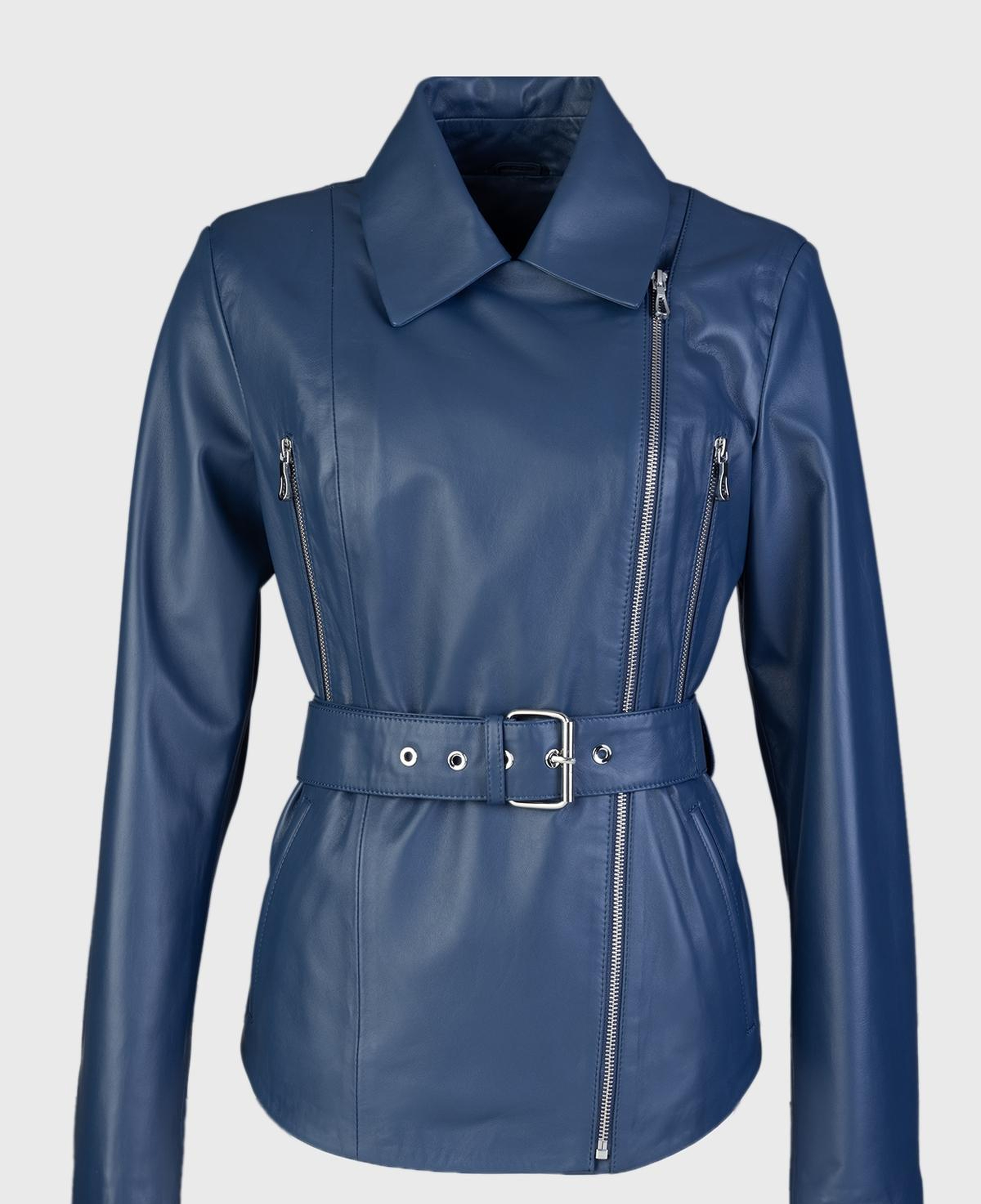 Valmenti Kadın Hakiki Deri Mavi Mont