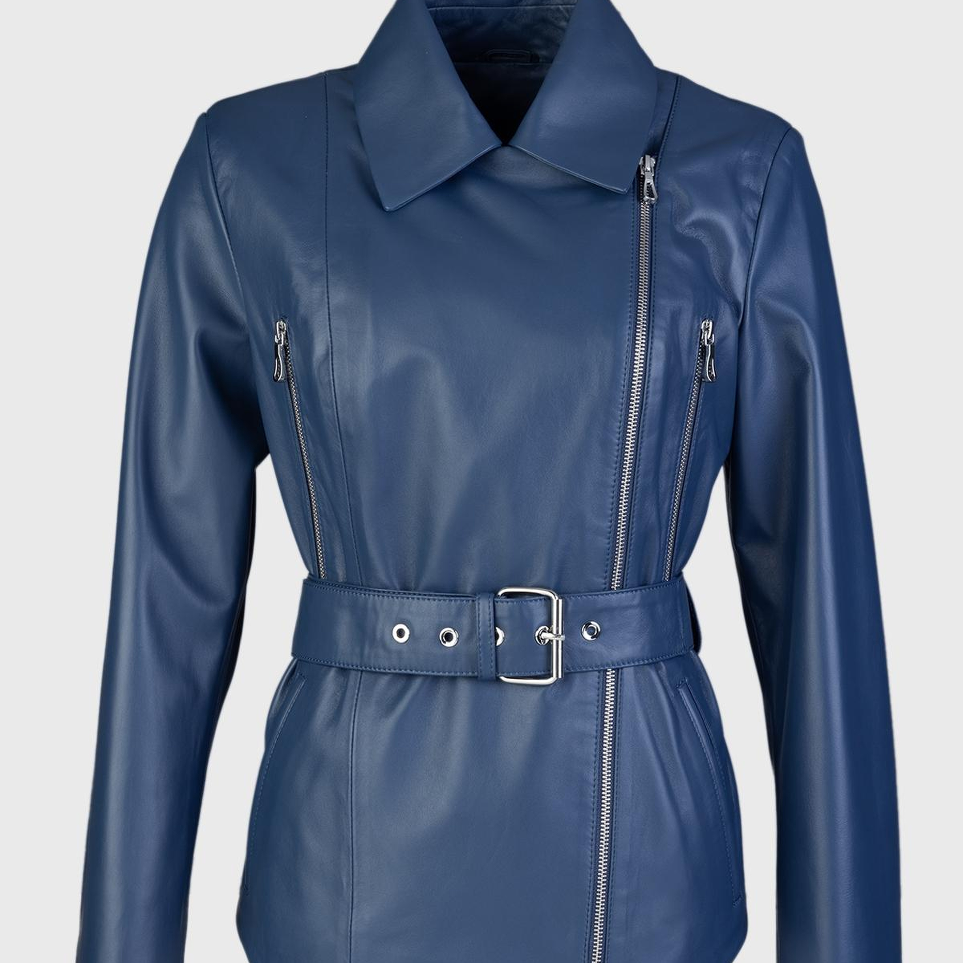 Valmenti Kadın Hakiki Deri Mavi Mont