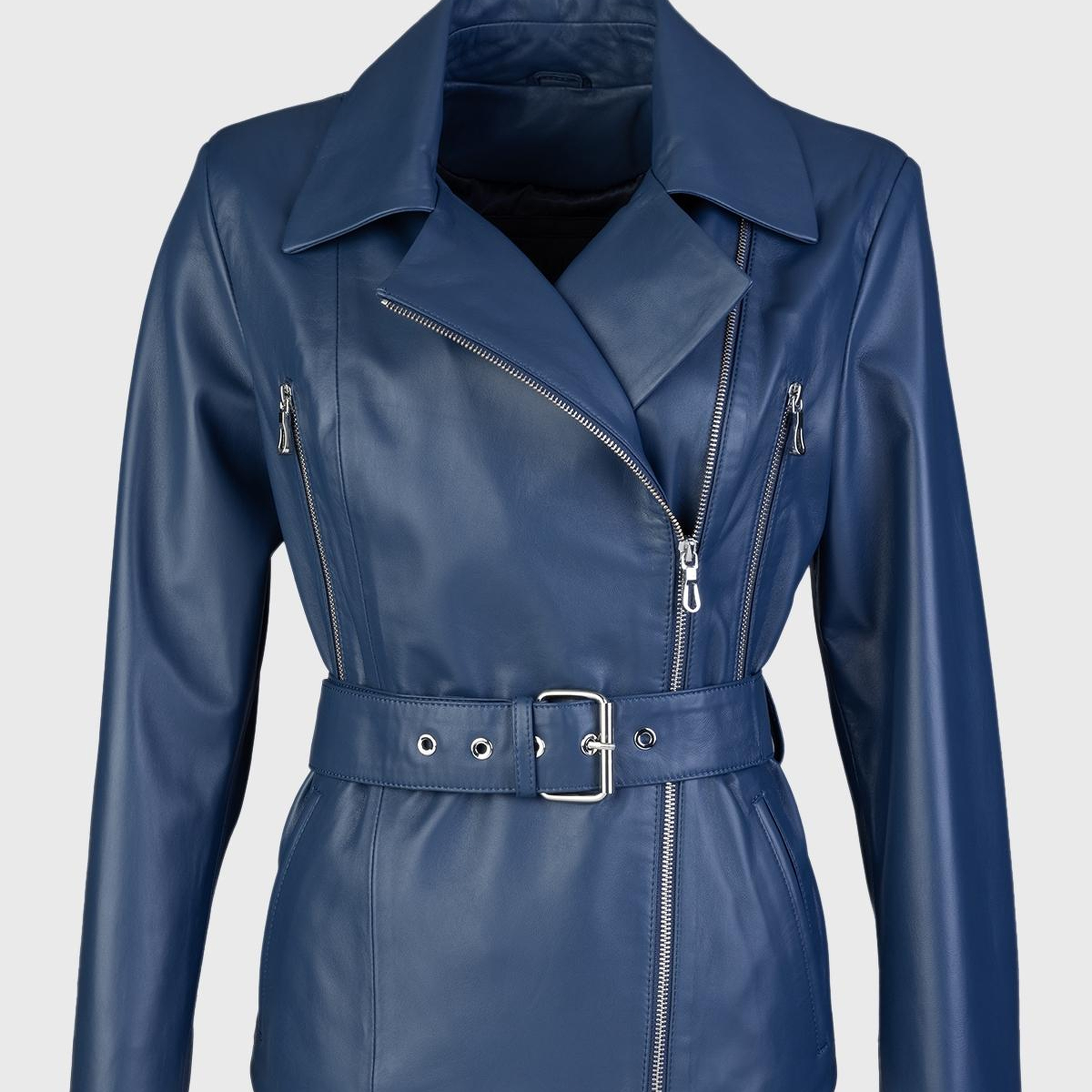 Valmenti Kadın Hakiki Deri Mavi Mont