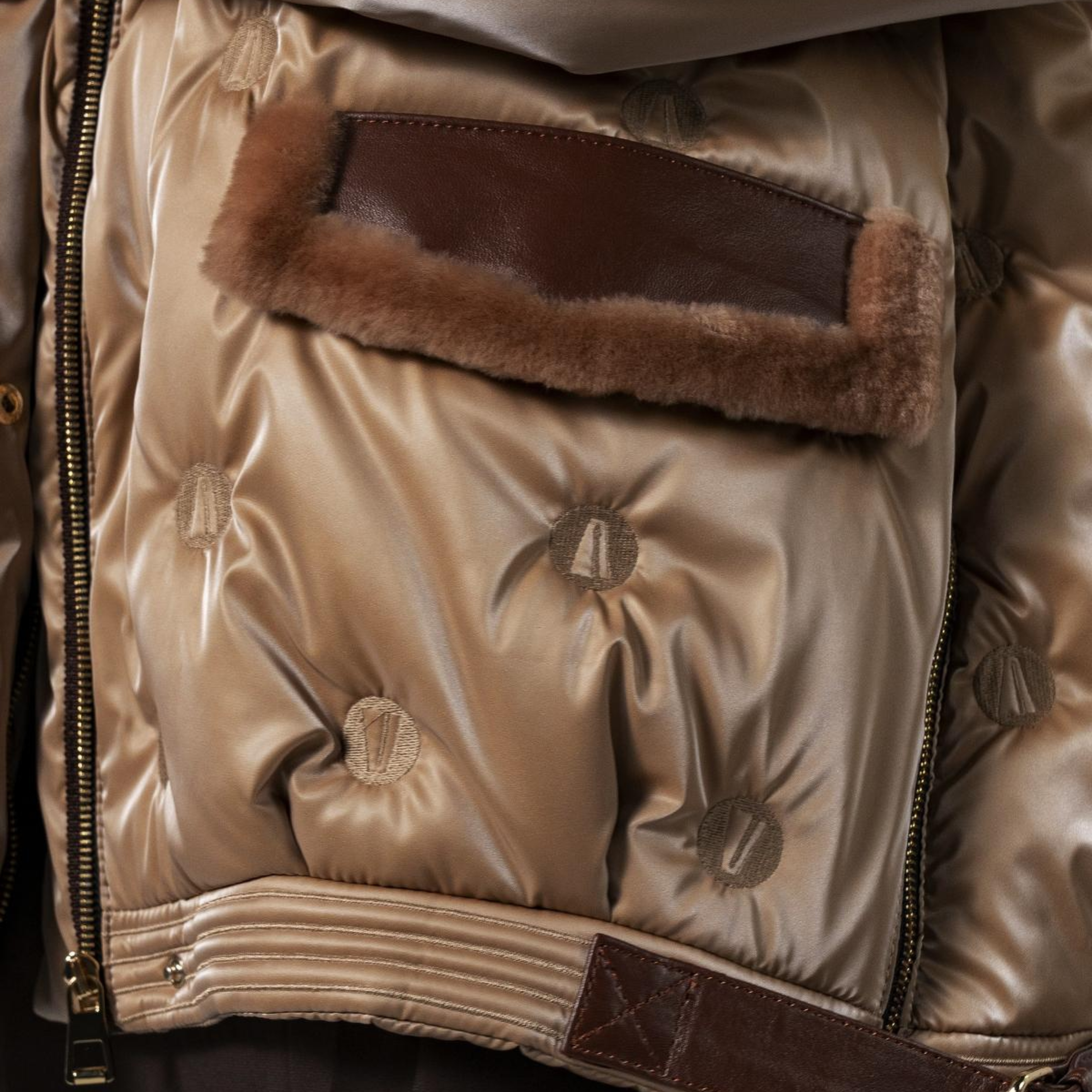 Valmenti Kadın Kürk/Deri/Kumaş Camel Mont