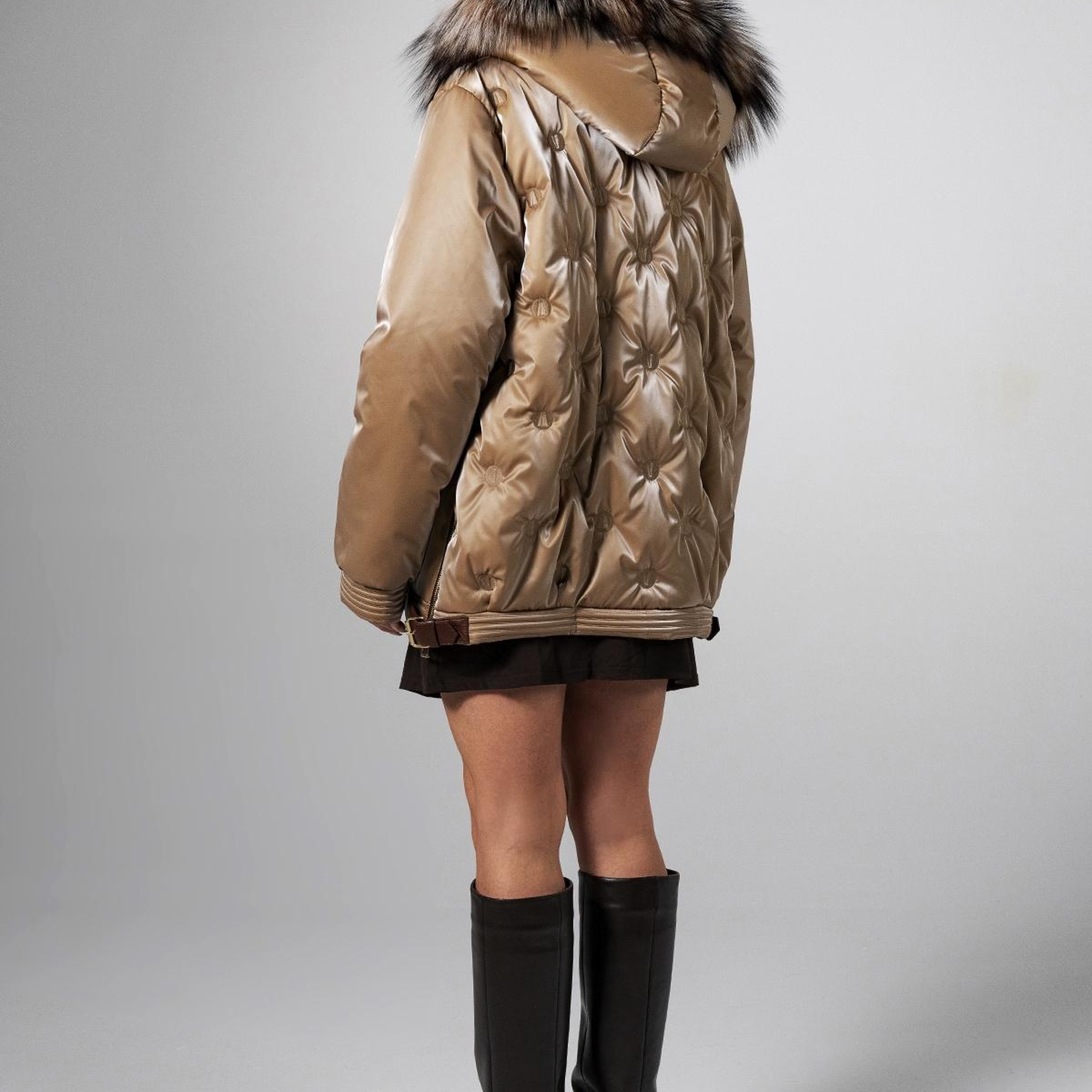 Valmenti Kadın Kürk/Deri/Kumaş Camel Mont