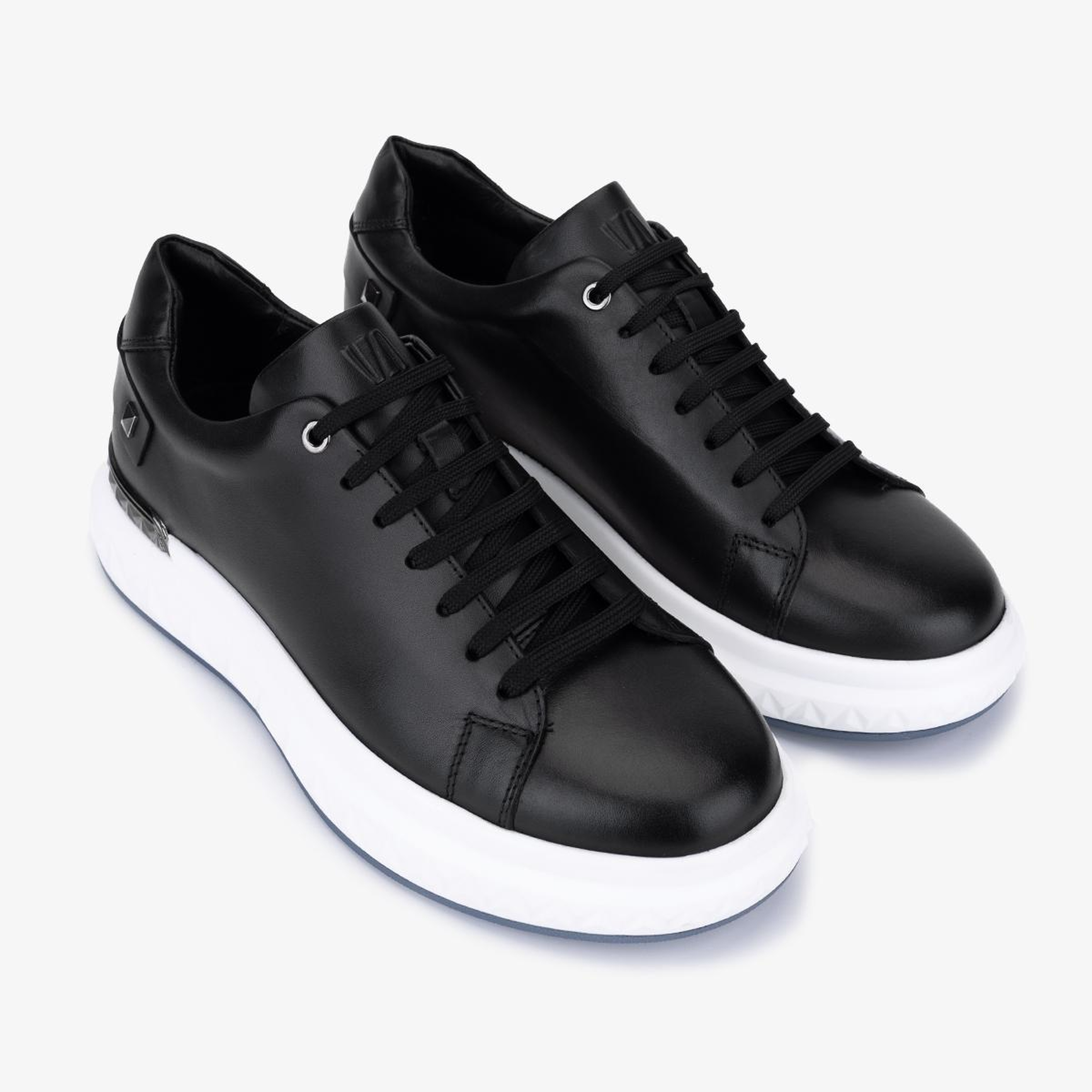 Valmenti Erkek Hakiki Deri Siyah Sneakers & Spor Ayakkabı