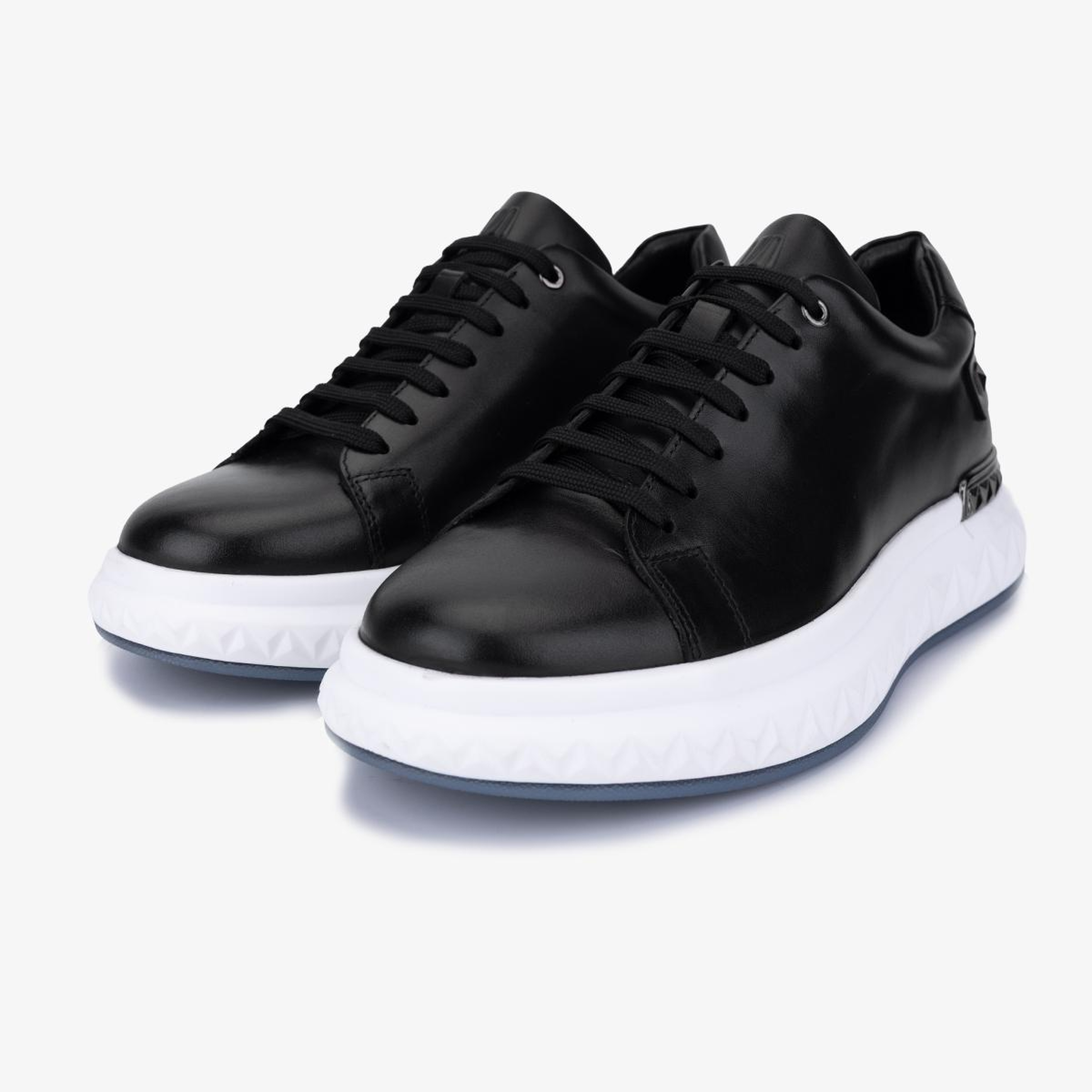 Valmenti Erkek Hakiki Deri Siyah Sneakers & Spor Ayakkabı