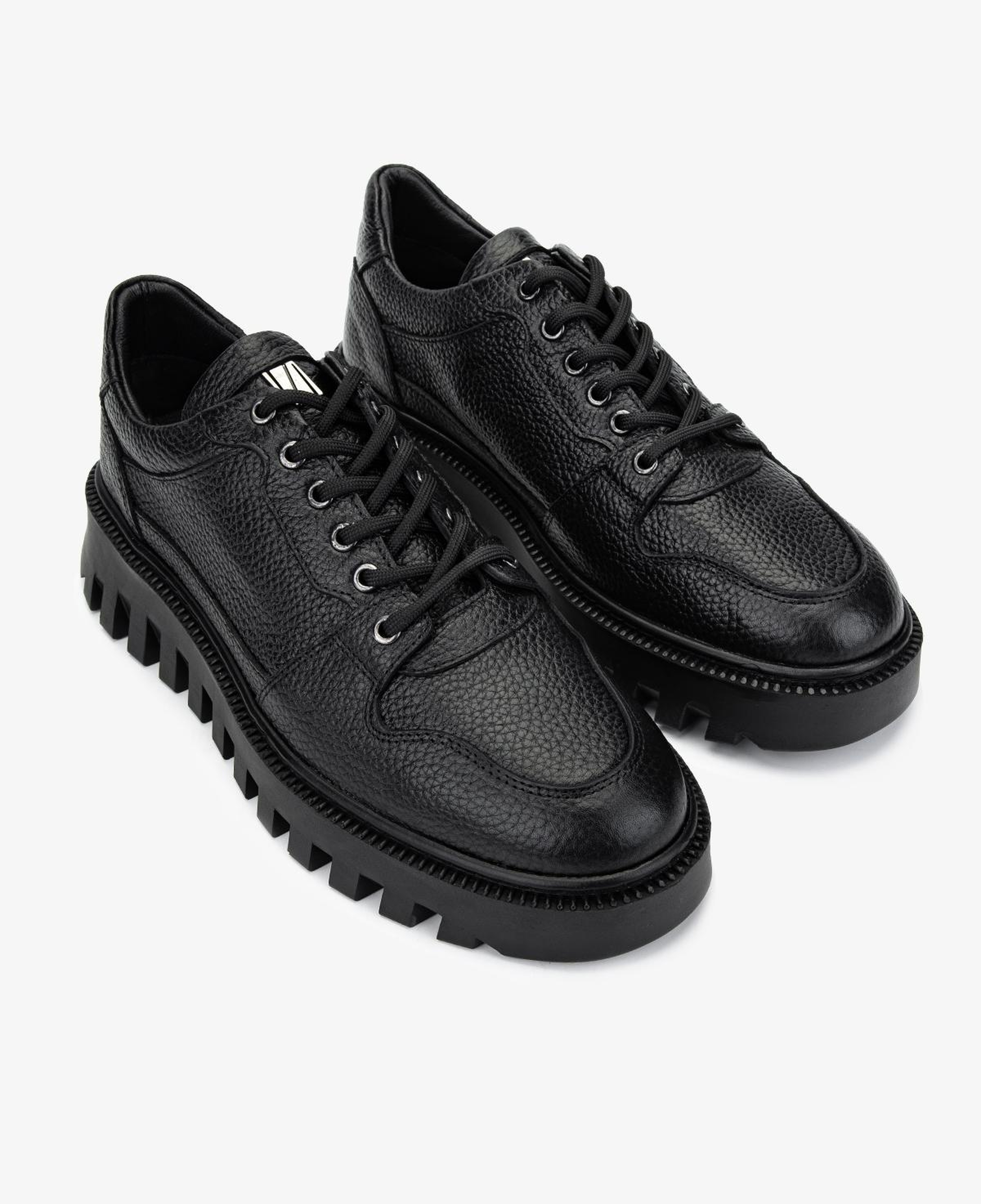 Valmenti Erkek Hakiki Deri Siyah Floter Sneakers & Spor Ayakkabı