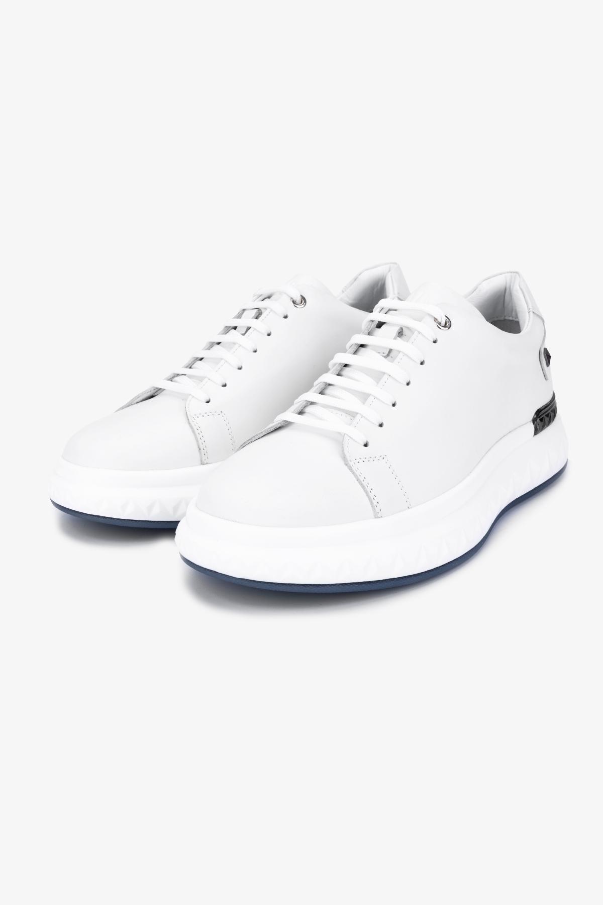 Valmenti Erkek Hakiki Deri Beyaz Sneakers & Spor Ayakkabı