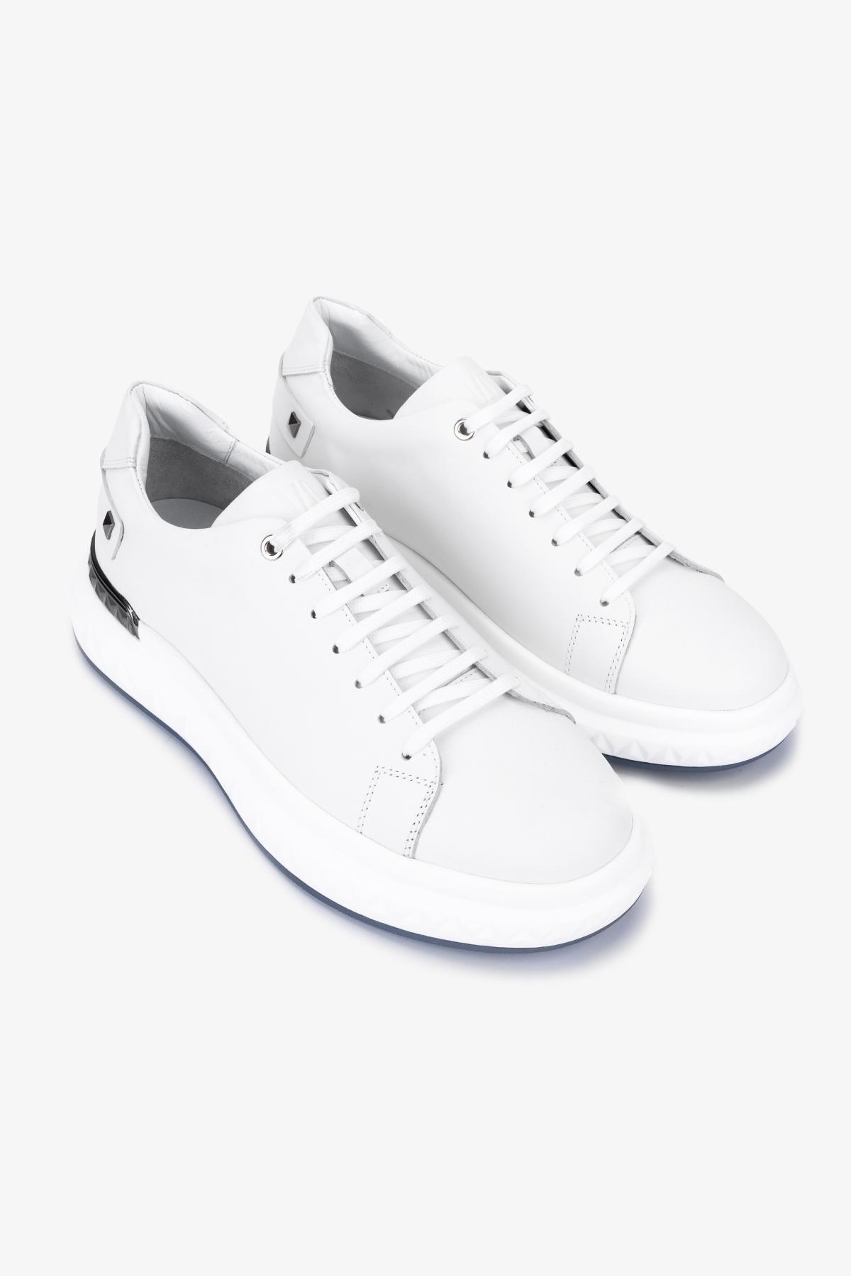 Valmenti Erkek Hakiki Deri Beyaz Sneakers & Spor Ayakkabı