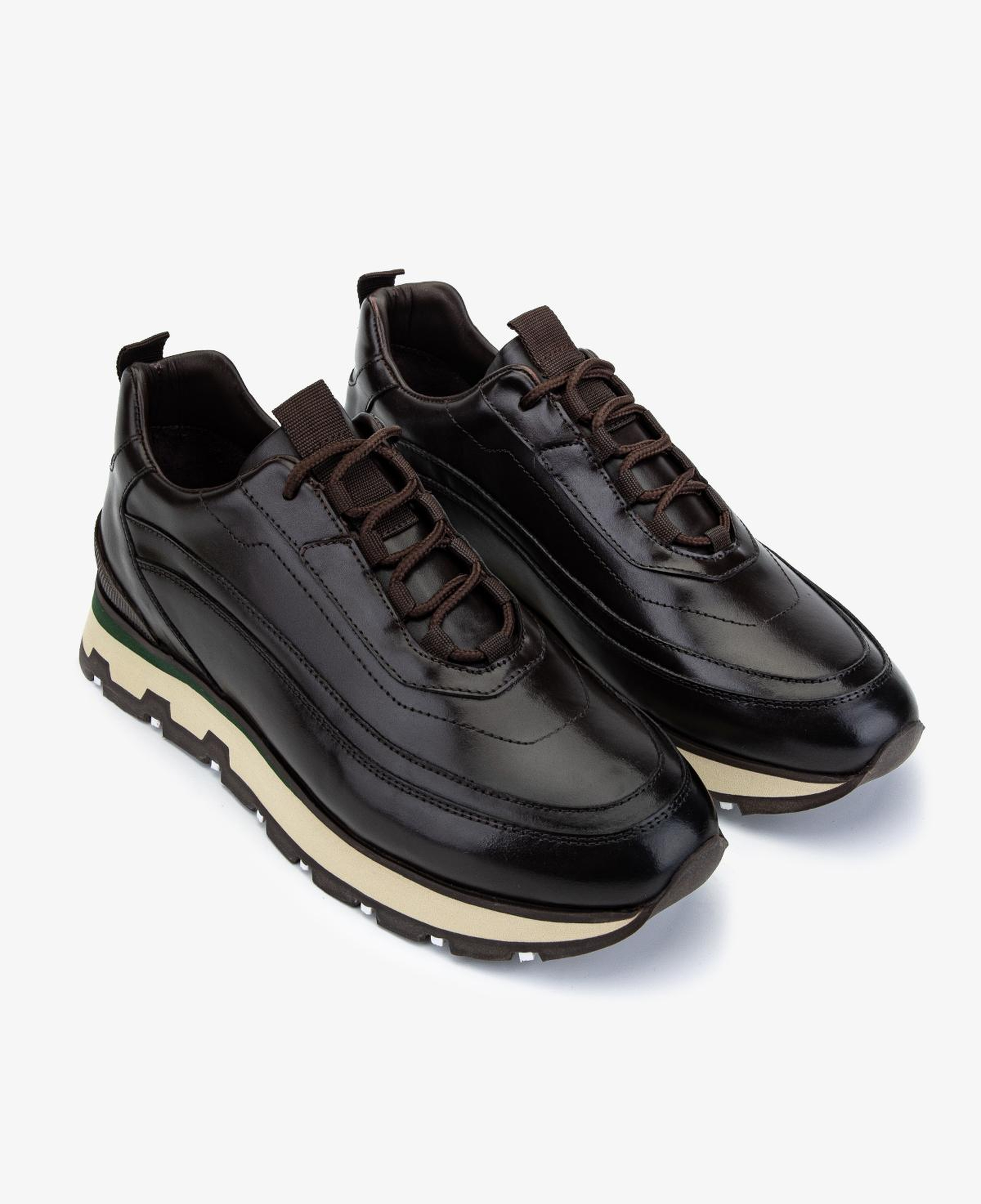 Valmenti Erkek Hakiki Deri Kahverengi Sneakers & Spor Ayakkabı