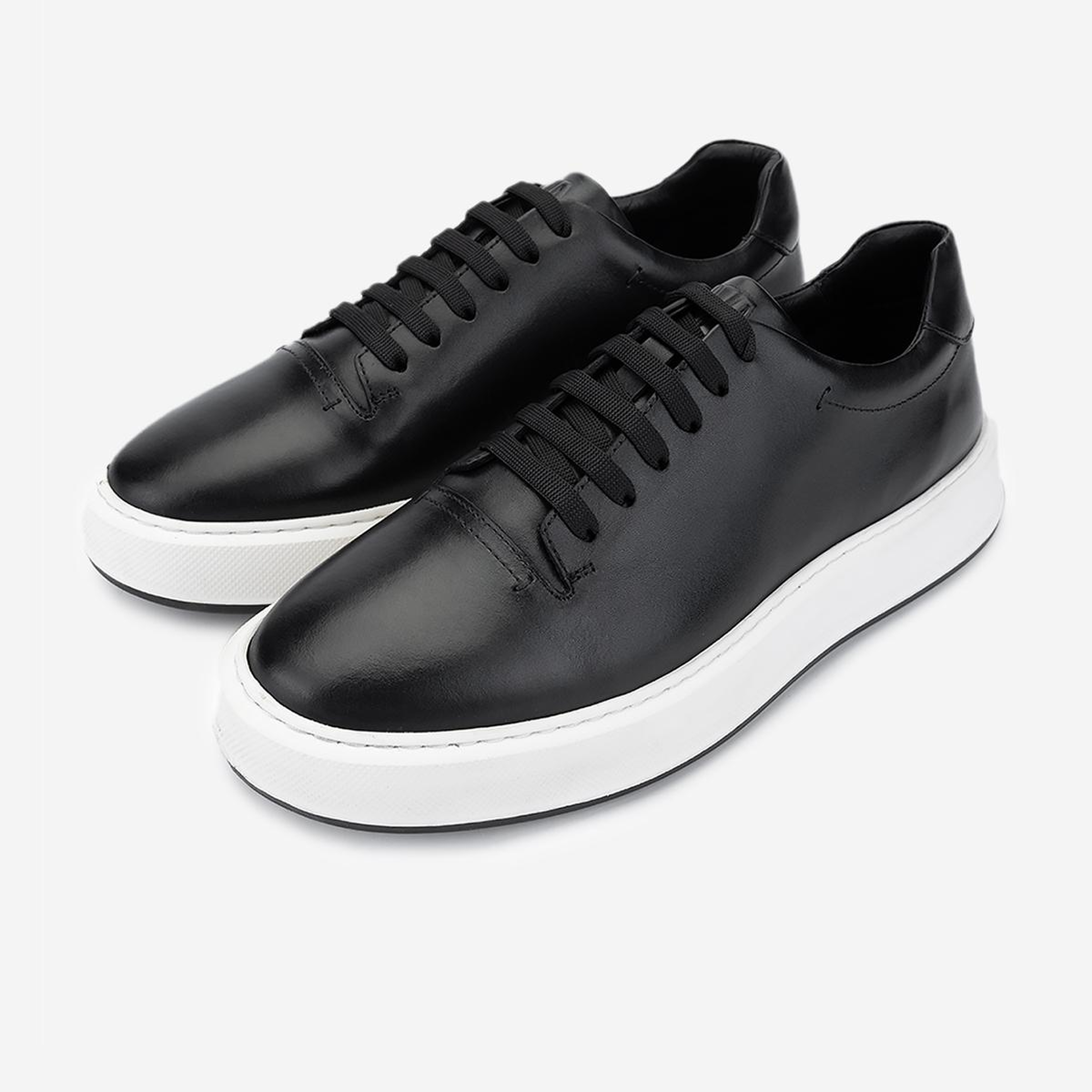 Valmenti Erkek Hakiki Deri Siyah Sneakers & Spor Ayakkabı