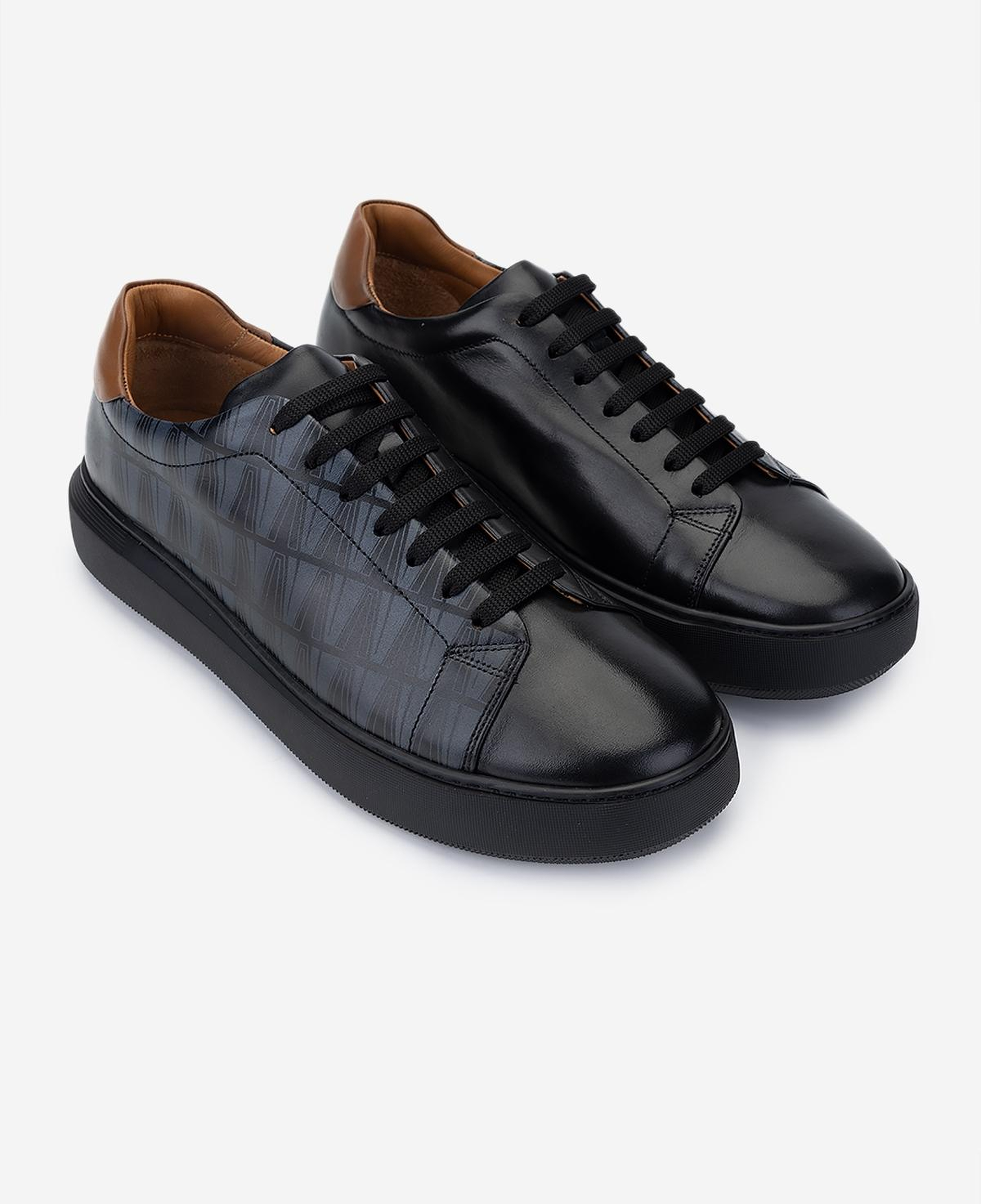 Valmenti Erkek Hakiki Deri Siyah Sneakers & Spor Ayakkabı