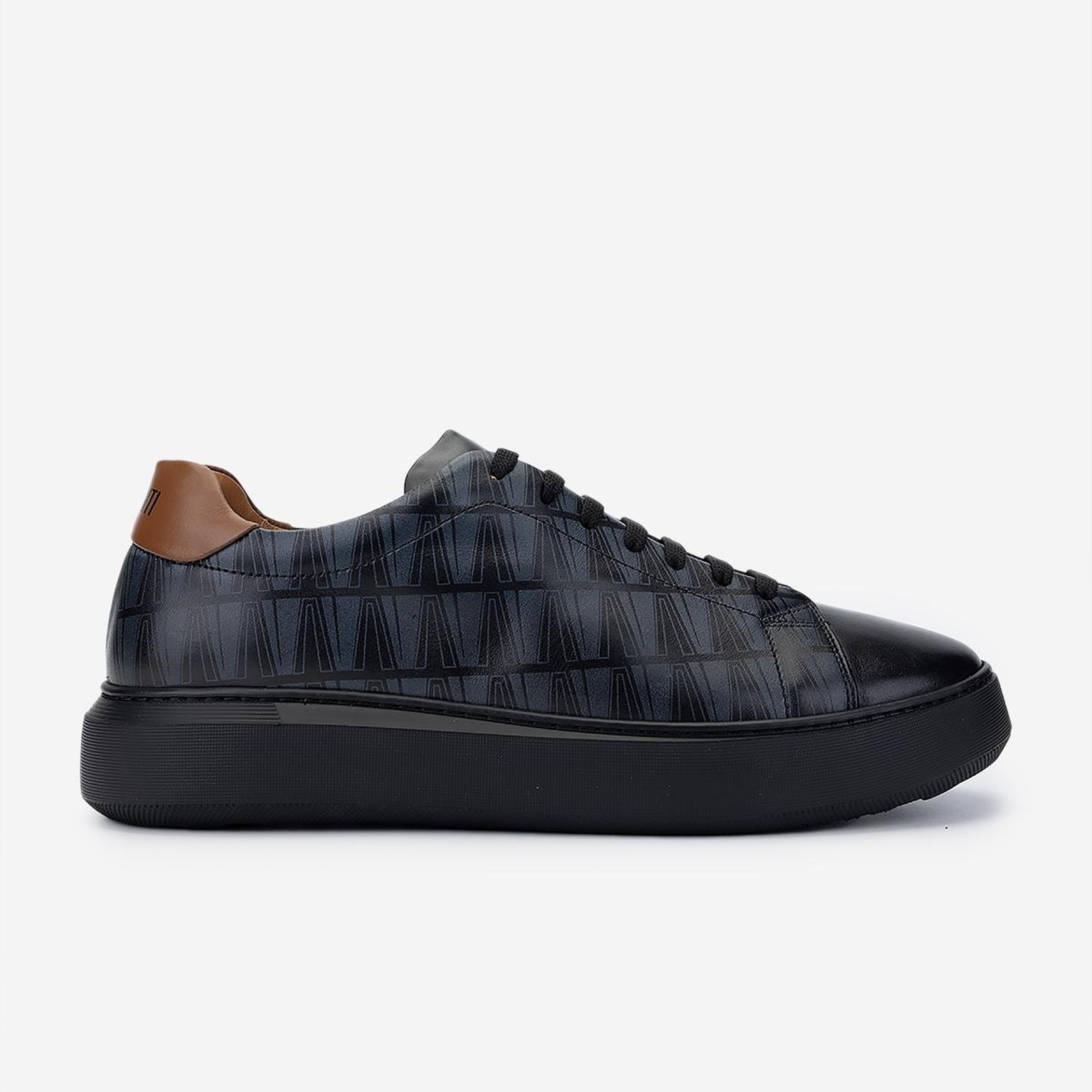 Valmenti Erkek Hakiki Deri Siyah Sneakers & Spor Ayakkabı