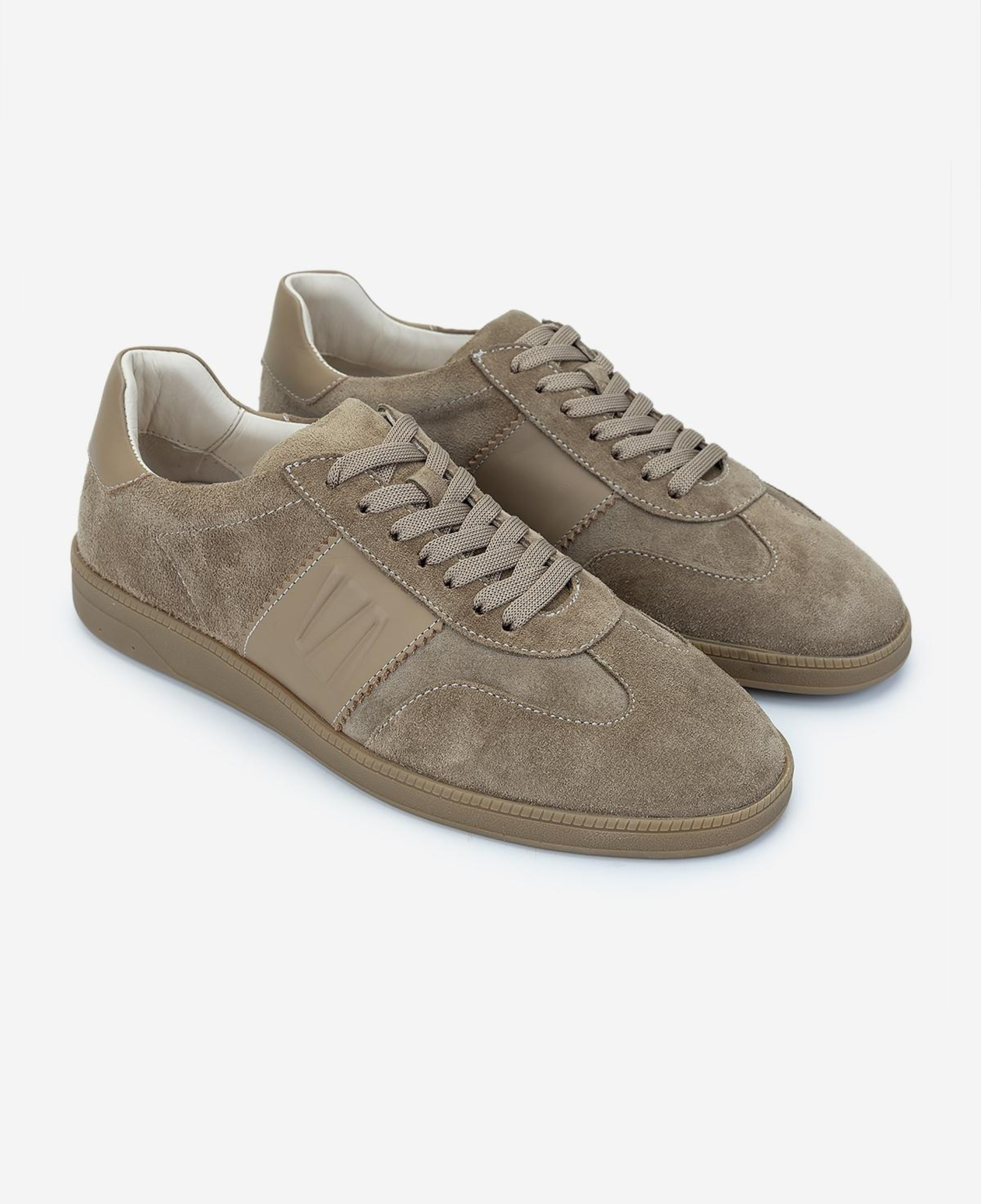 Valmenti Erkek Hakiki Deri Bej Süet Sneakers & Spor Ayakkabı