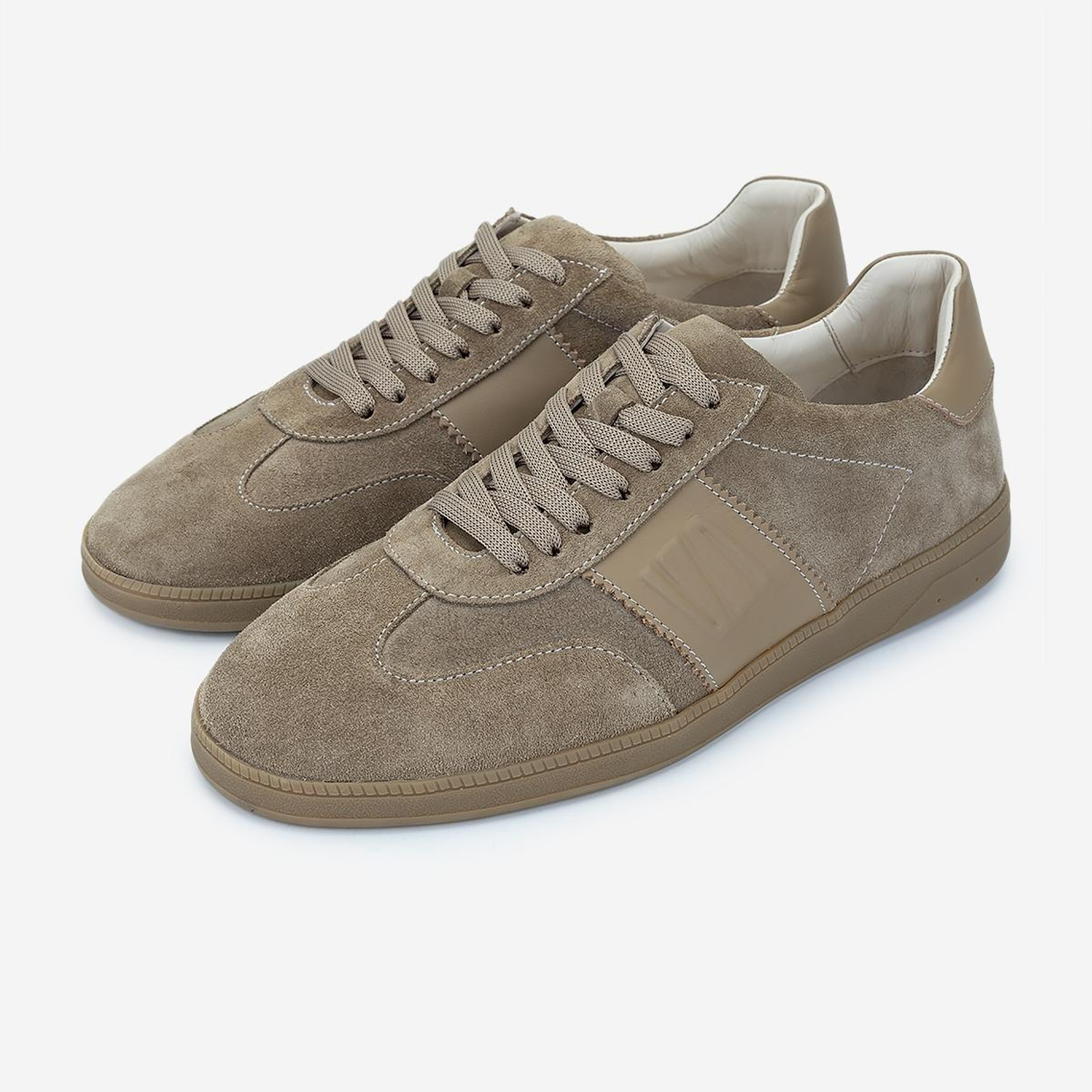 Valmenti Erkek Hakiki Deri Bej Süet Sneakers & Spor Ayakkabı