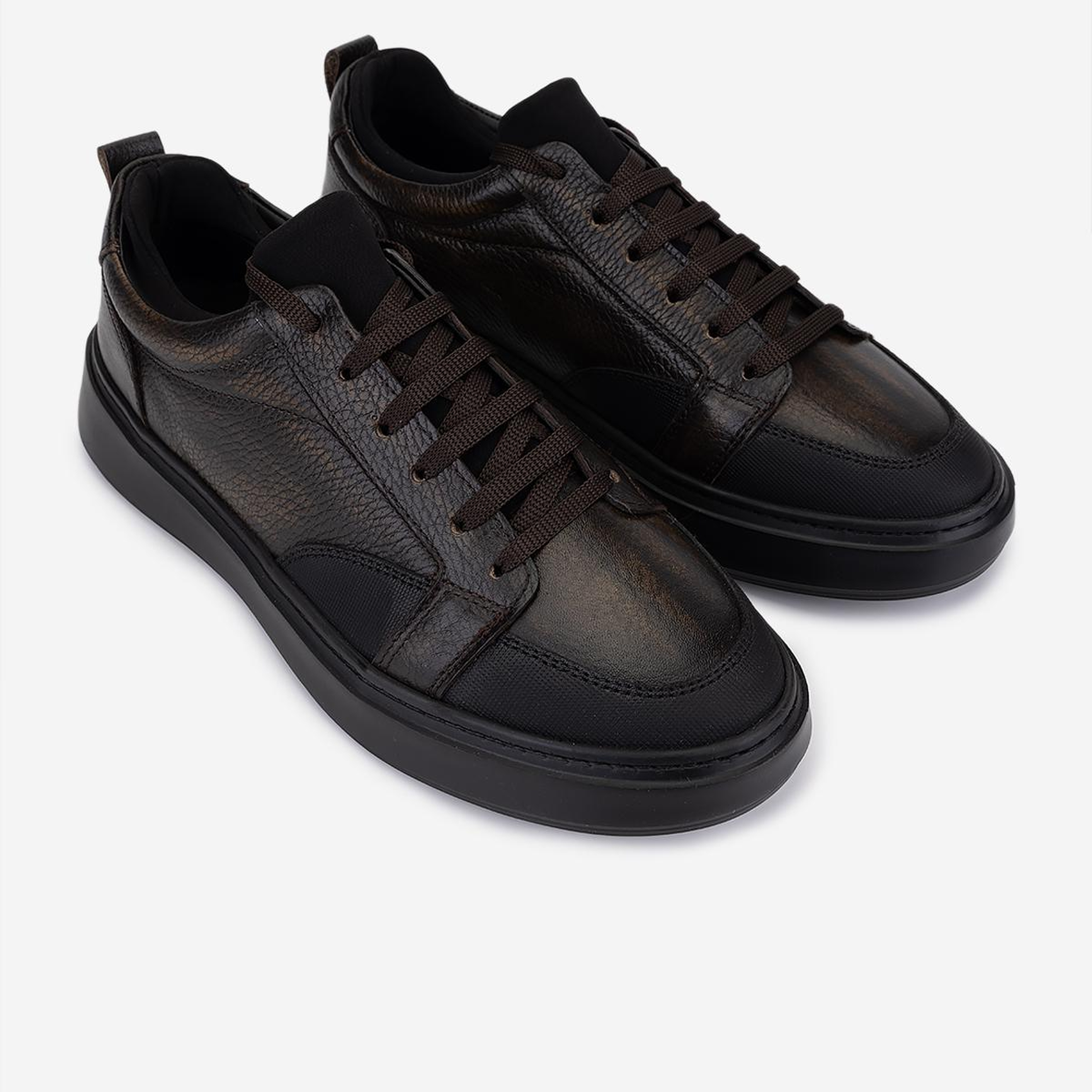 Valmenti Erkek Hakiki Deri Kahverengi Sneakers & Spor Ayakkabı