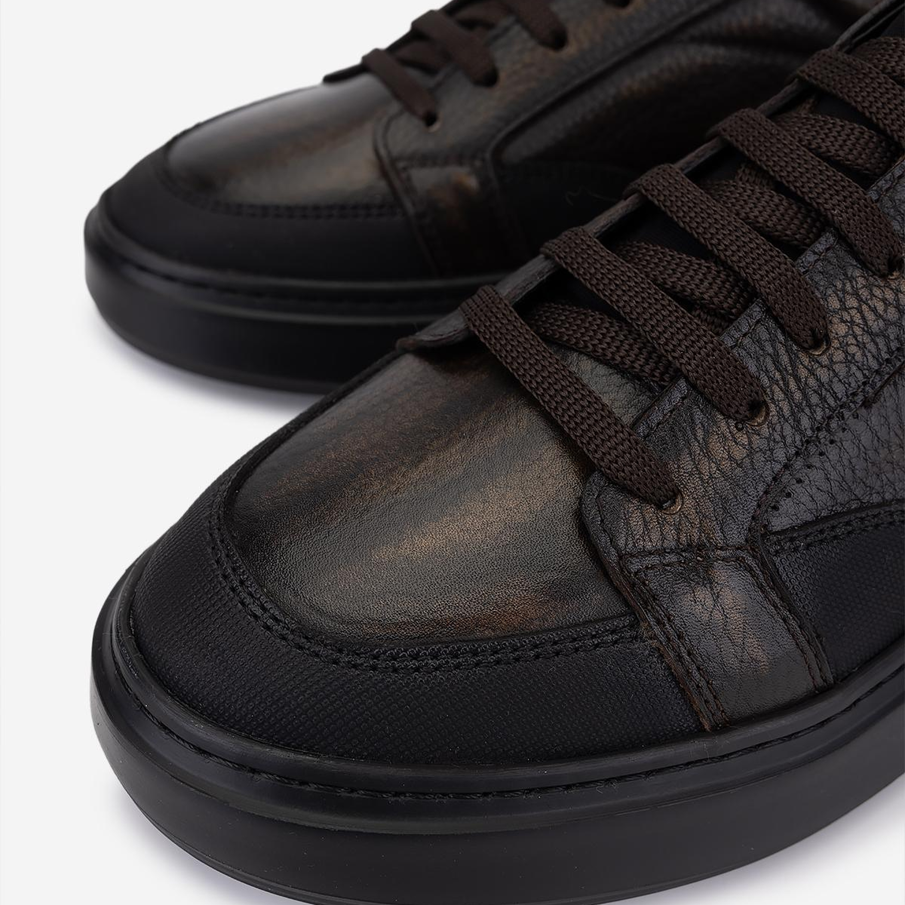 Valmenti Erkek Hakiki Deri Kahverengi Sneakers & Spor Ayakkabı