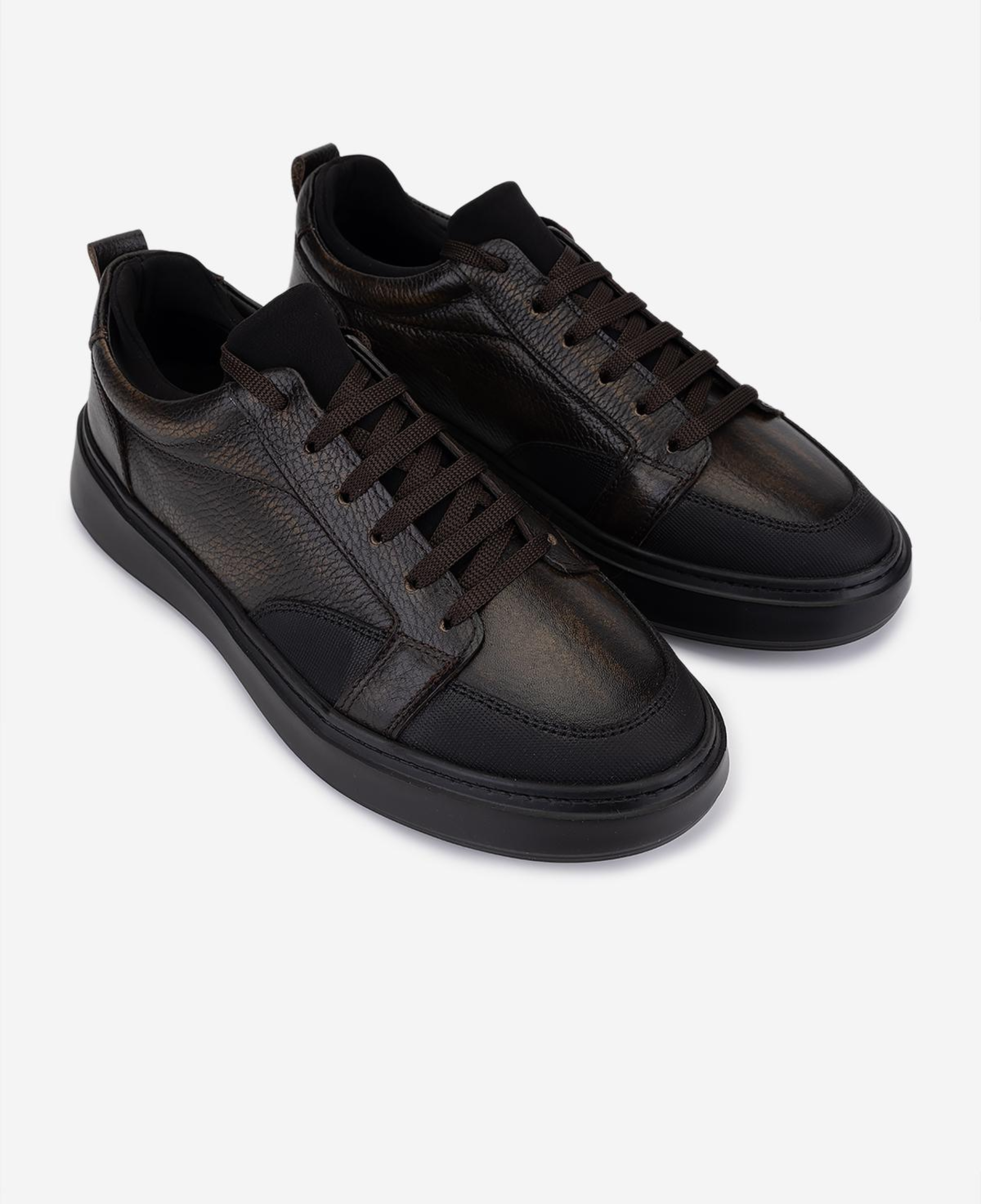 Valmenti Erkek Hakiki Deri Kahverengi Sneakers & Spor Ayakkabı