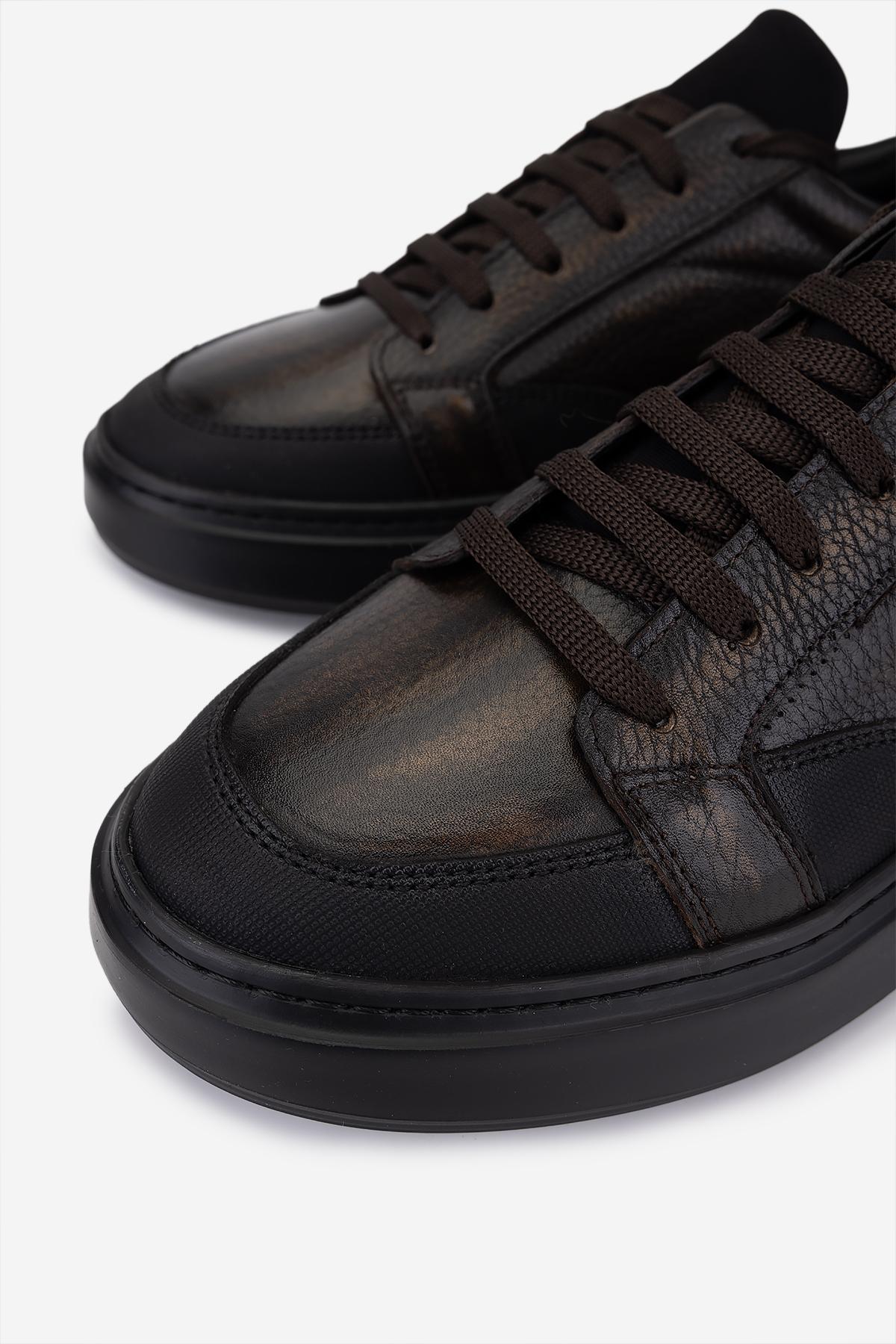 Valmenti Erkek Hakiki Deri Kahverengi Sneakers & Spor Ayakkabı