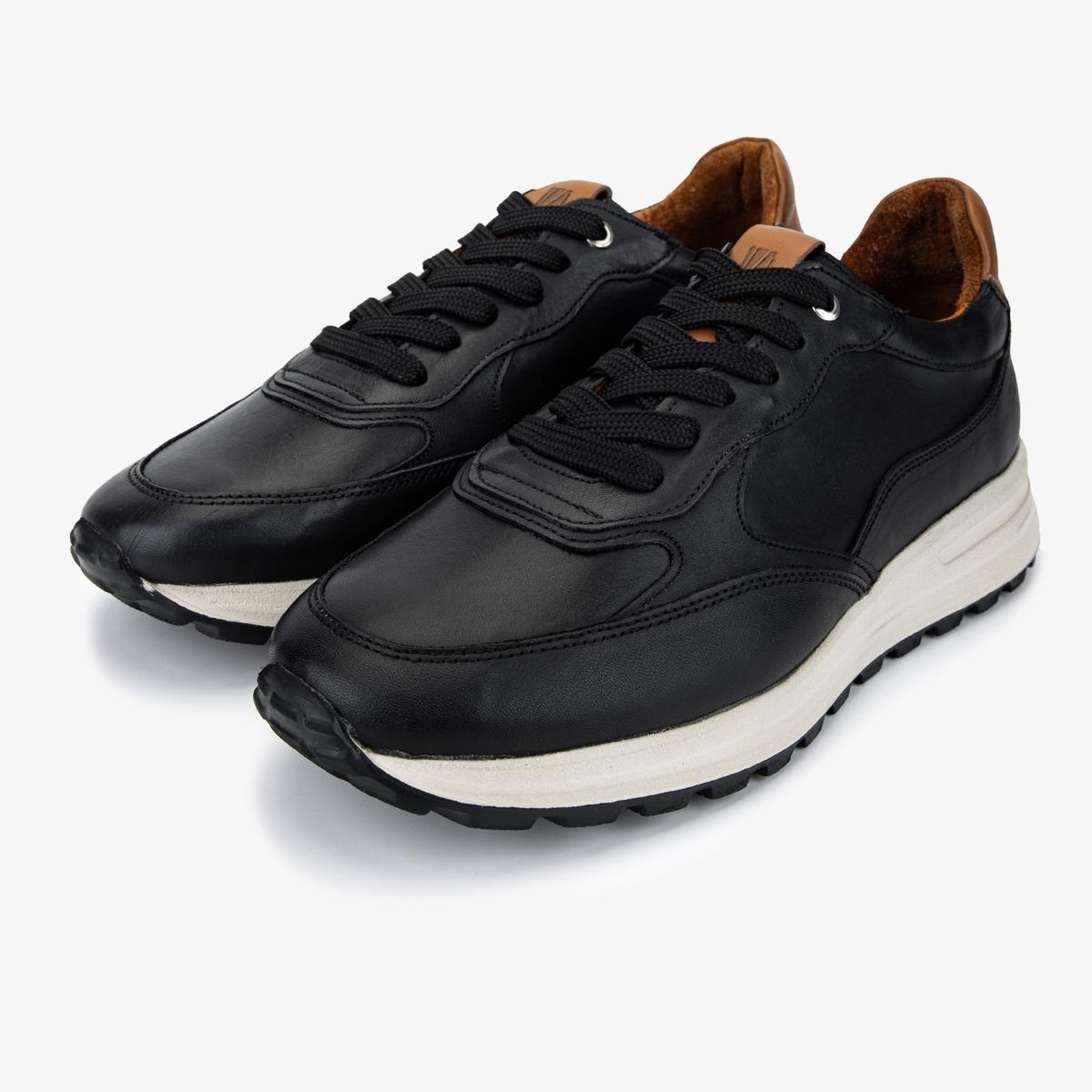 Valmenti Erkek Hakiki Deri Siyah Sneakers & Spor Ayakkabı