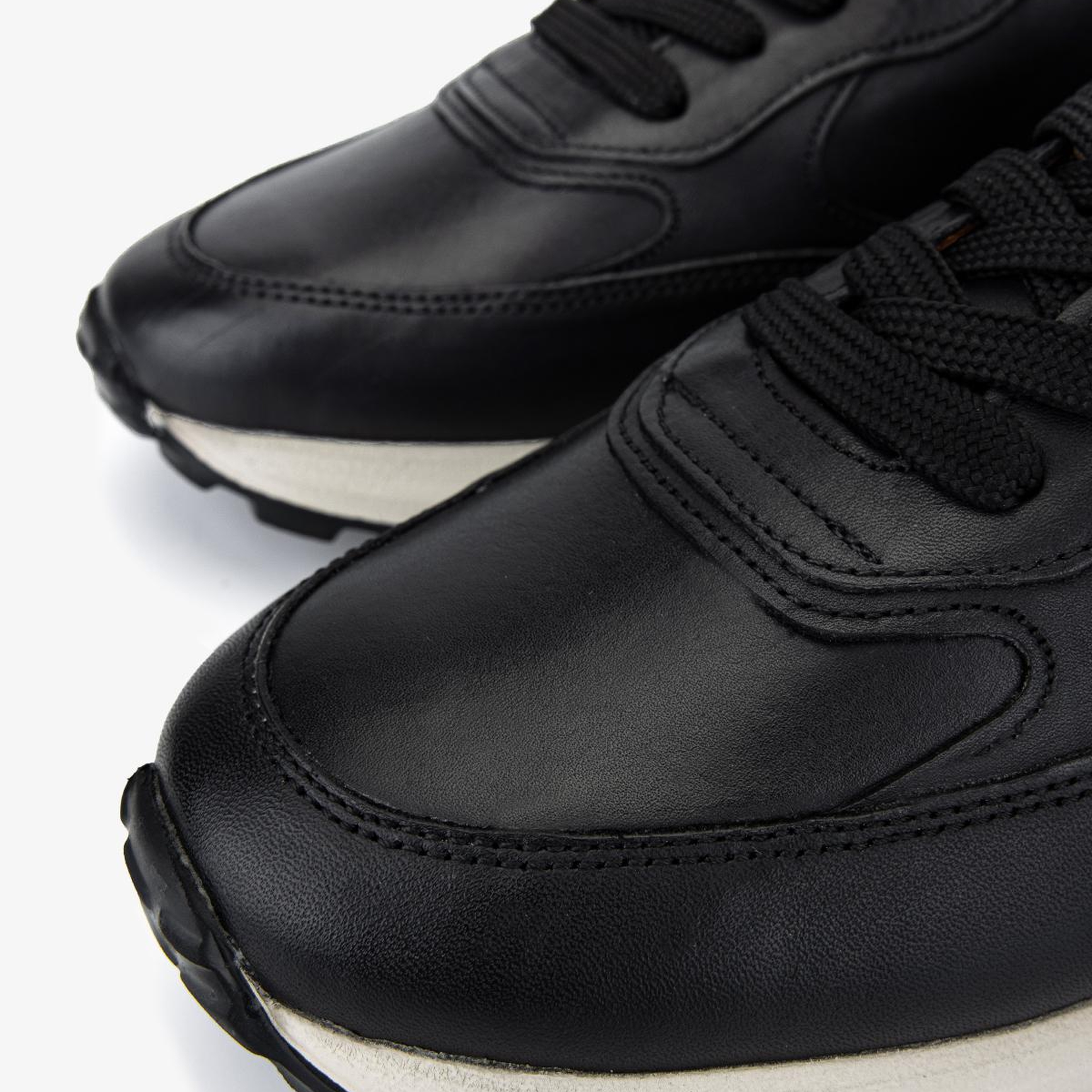 Valmenti Erkek Hakiki Deri Siyah Sneakers & Spor Ayakkabı