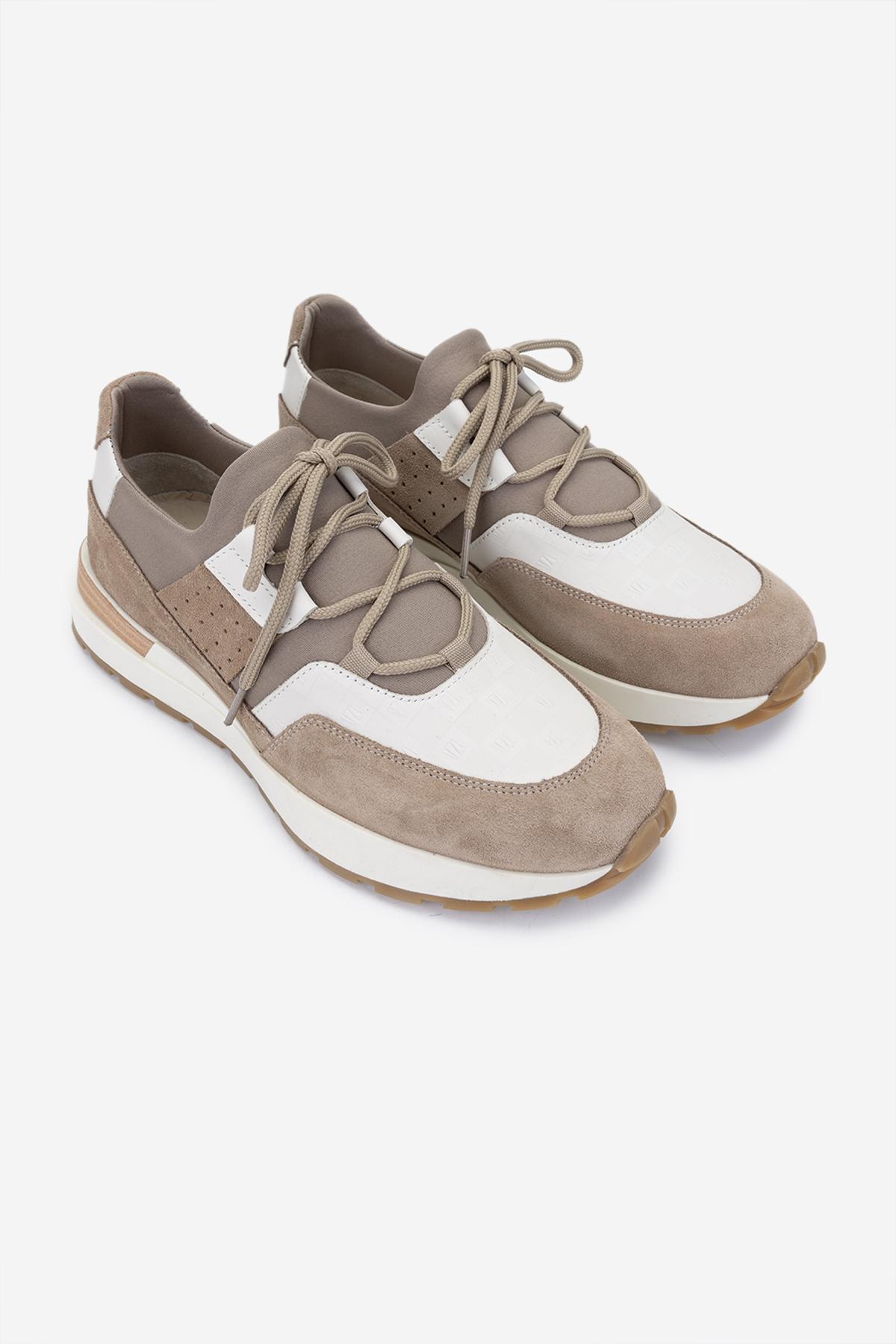 Valmenti Erkek Hakiki Deri Bej Sneakers & Spor Ayakkabı