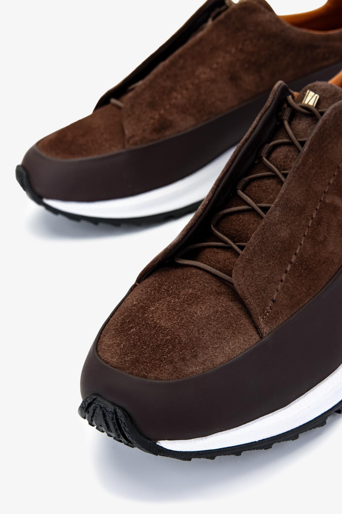 Valmenti Erkek Hakiki Deri Kahverengi Sneakers & Spor Ayakkabı