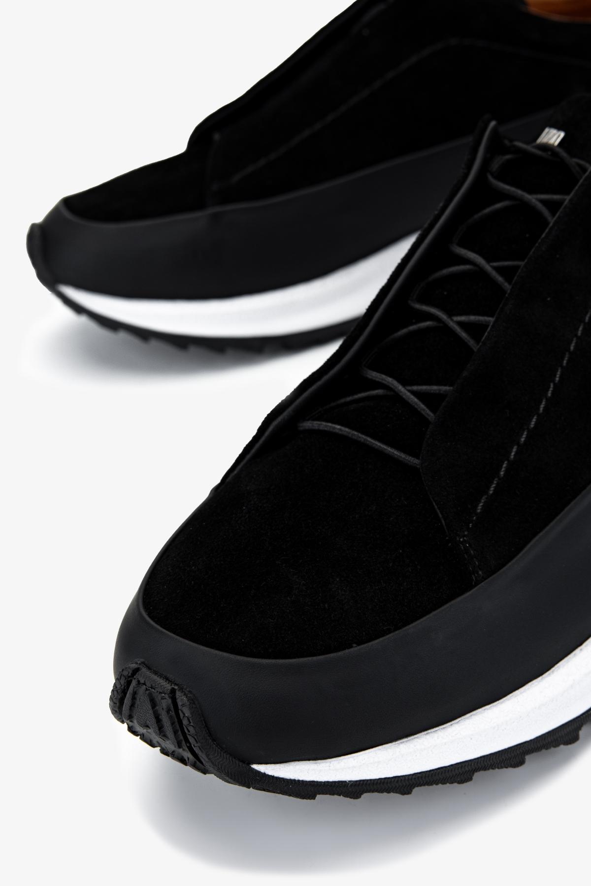 Valmenti Erkek Hakiki Deri Siyah Sneakers & Spor Ayakkabı