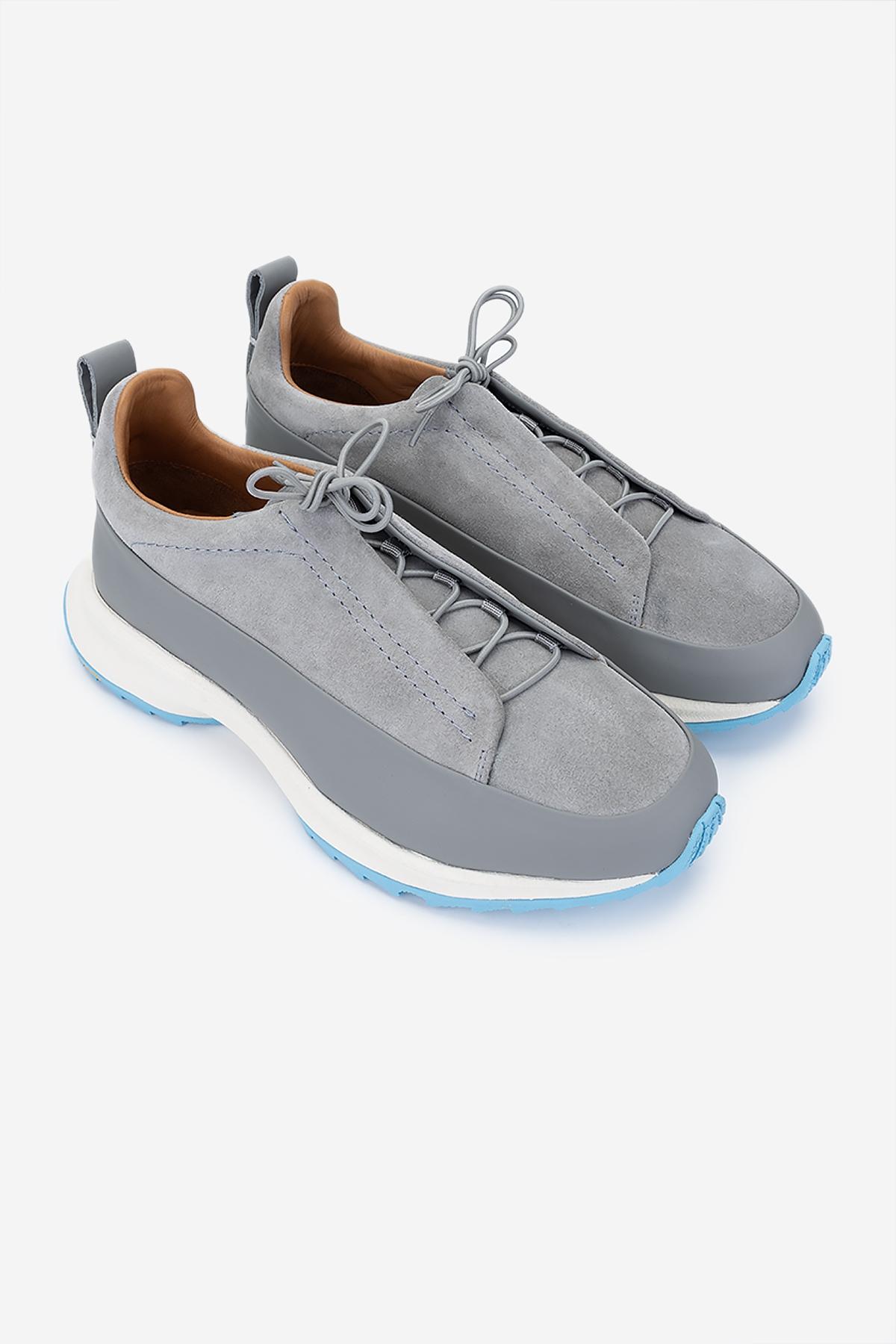 Valmenti Erkek Hakiki Deri Gri Sneakers & Spor Ayakkabı