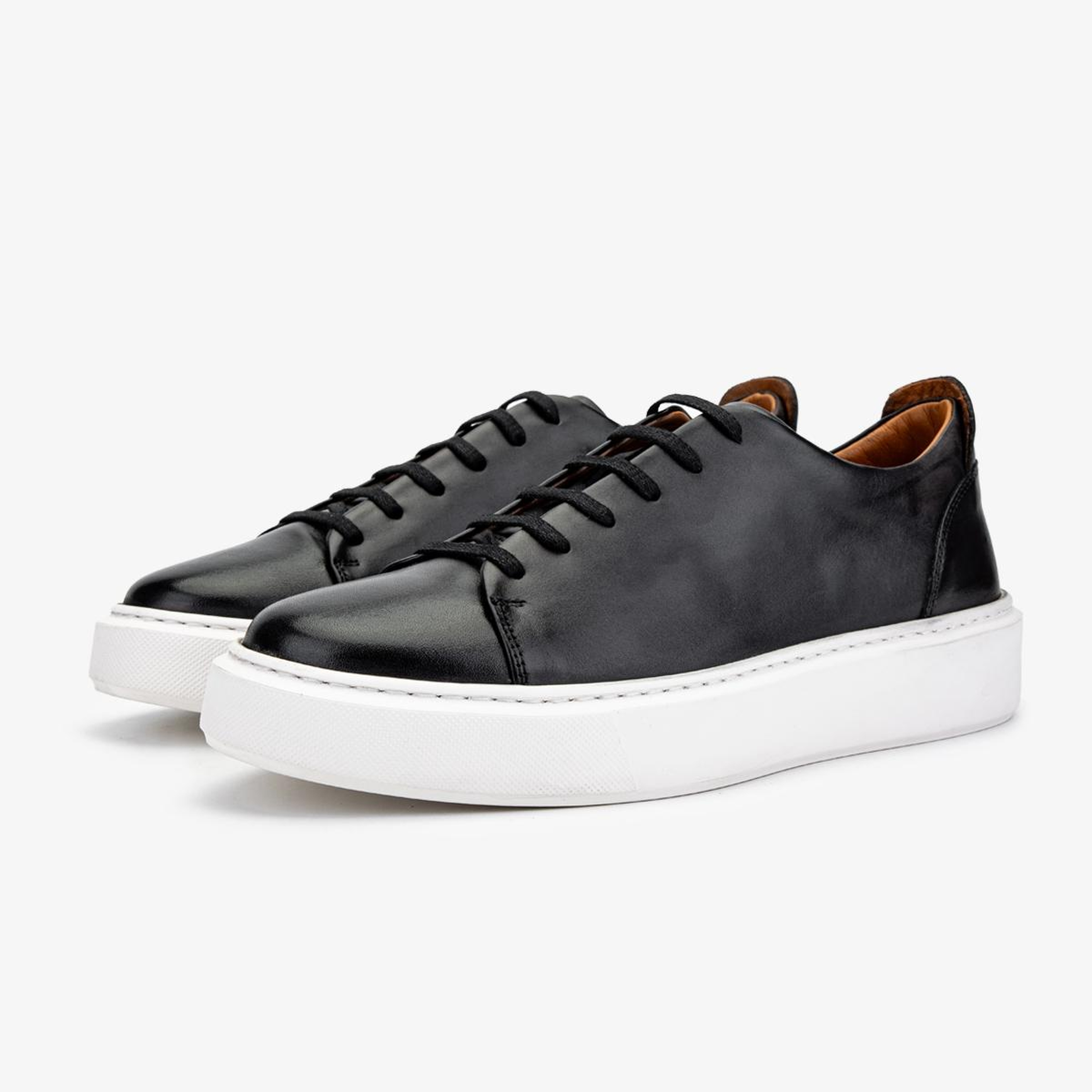 Valmenti Erkek Hakiki Deri Siyah Sneakers & Spor Ayakkabı