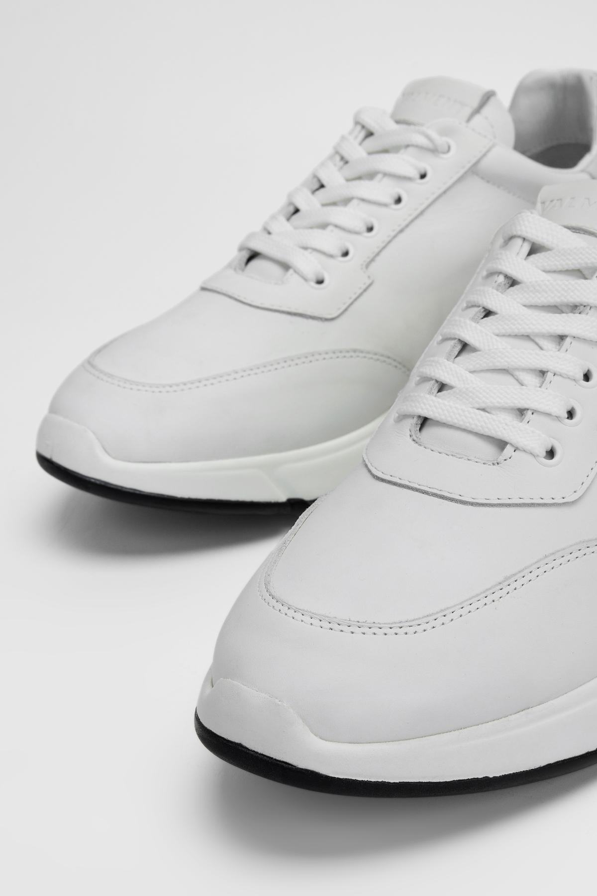 Valmenti Erkek Hakiki Deri Kırık Beyaz Sneakers & Spor Ayakkabı