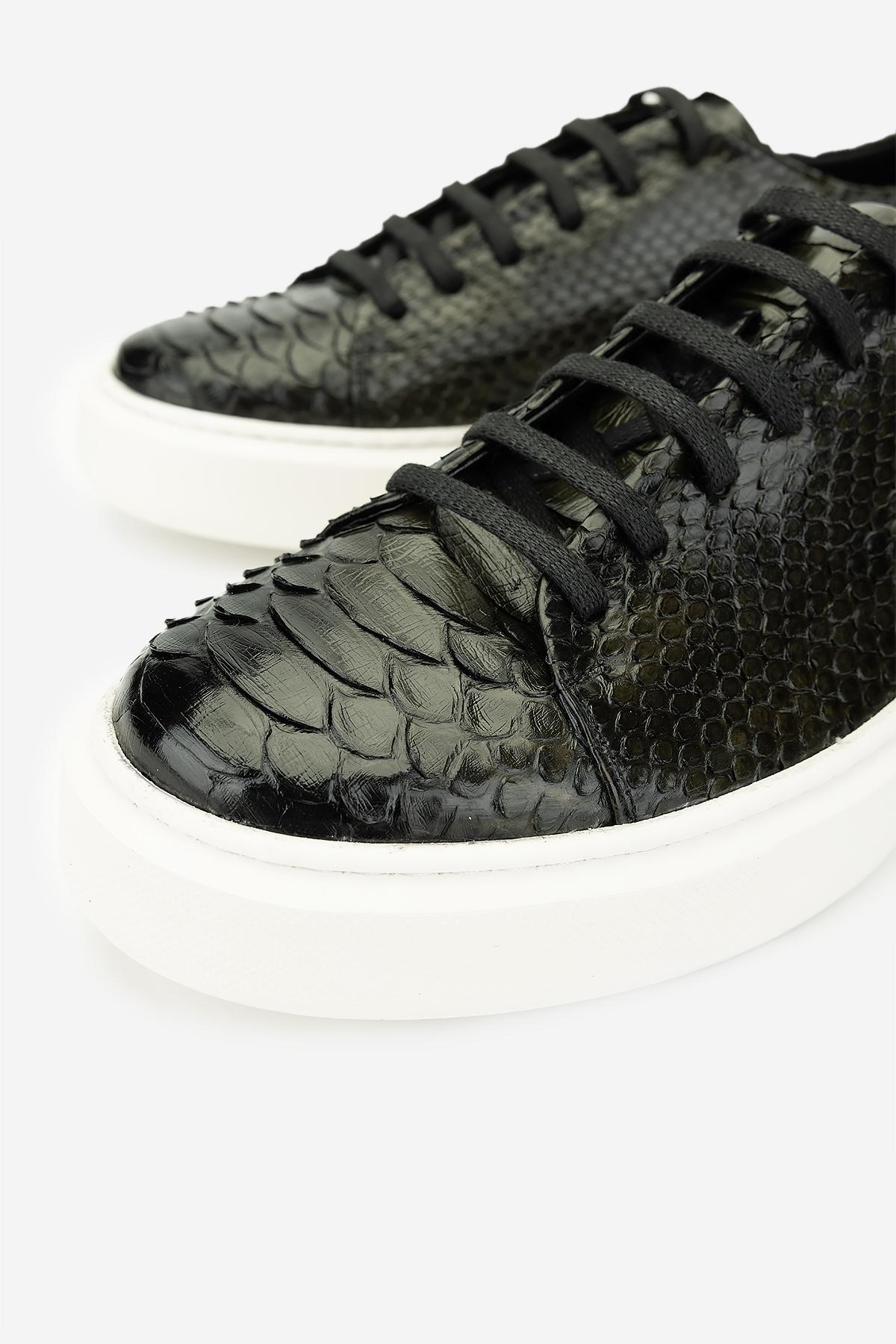 Valmenti Erkek Hakiki Deri Haki Sneakers & Spor Ayakkabı