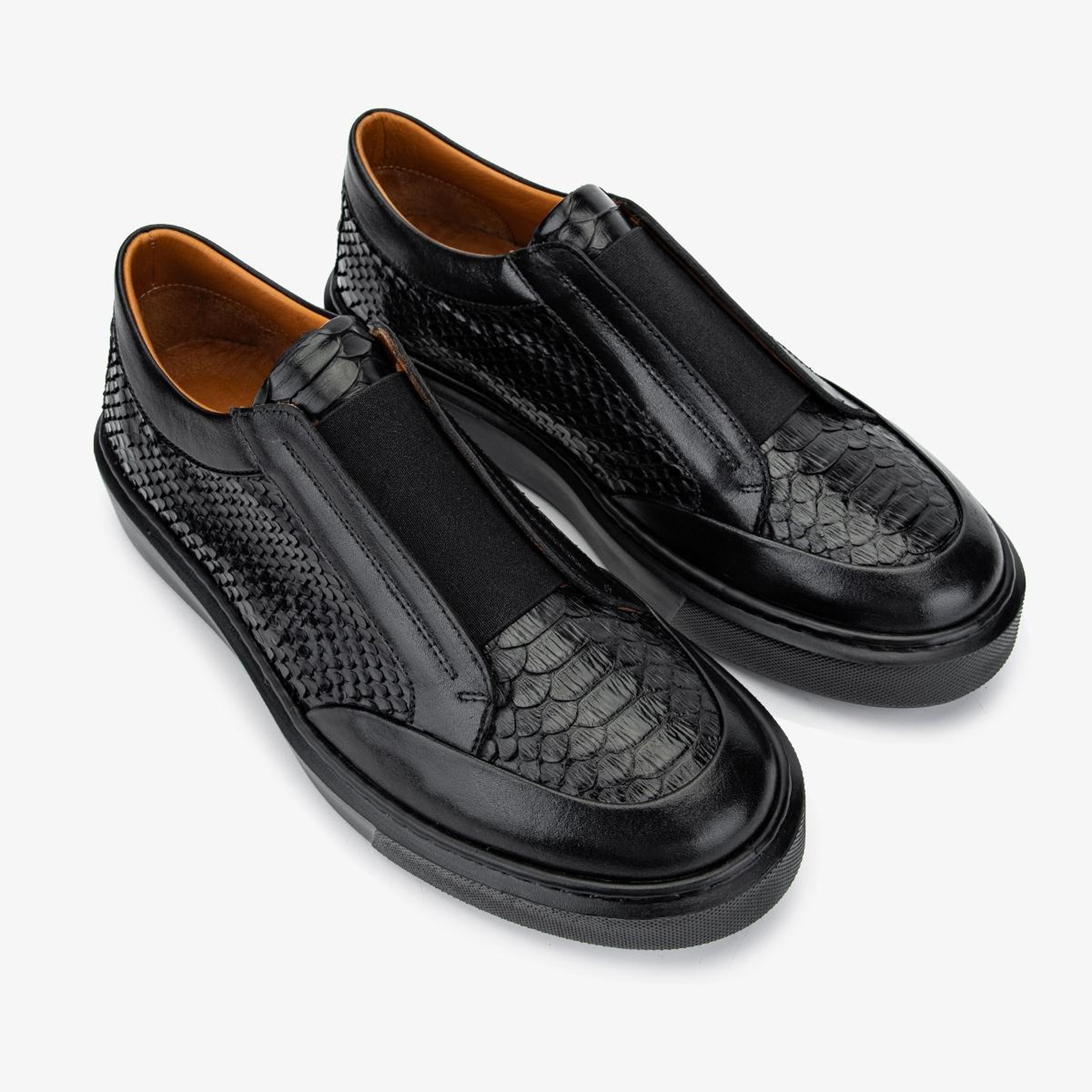 Valmenti Erkek Hakiki Deri Siyah Sneakers & Spor Ayakkabı