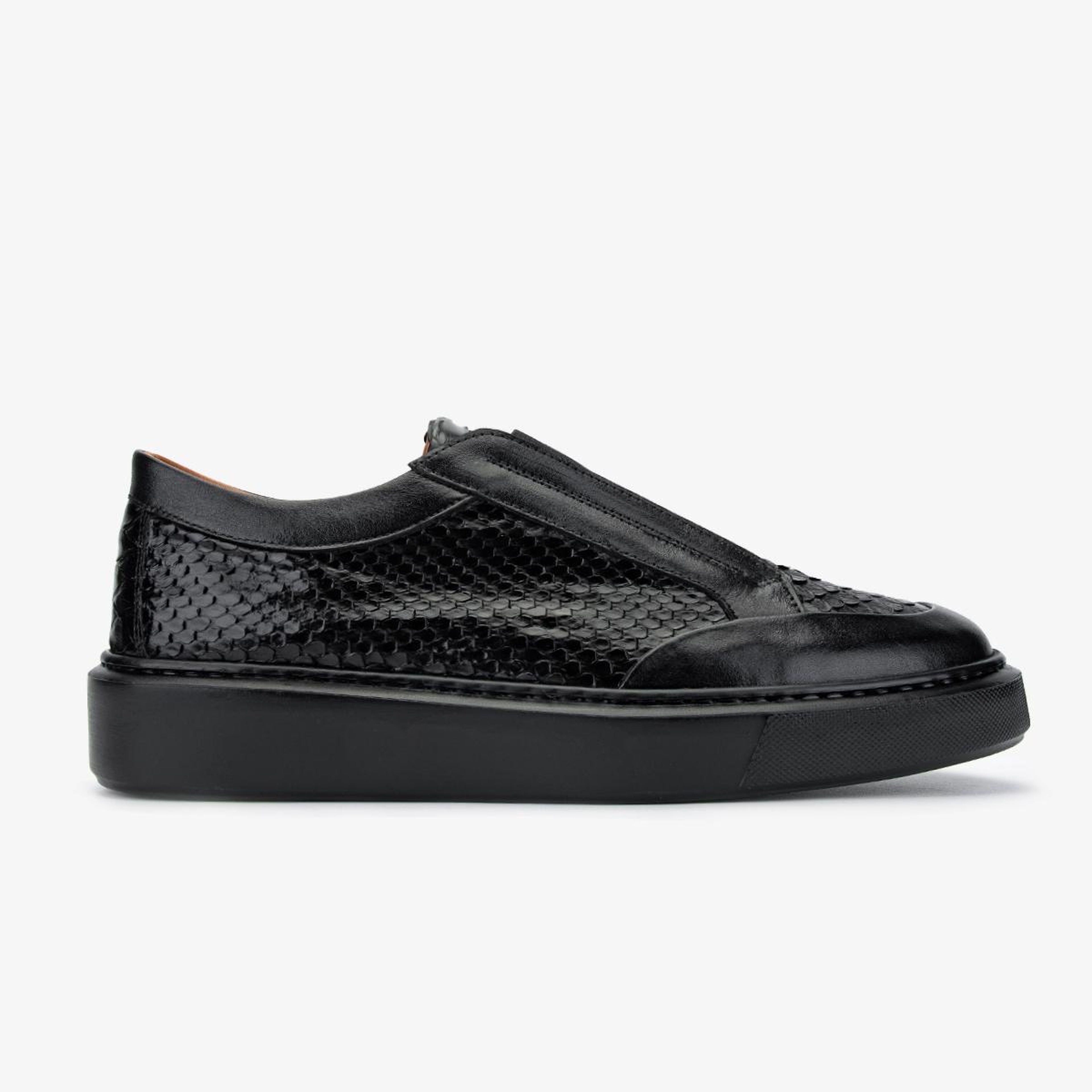 Valmenti Erkek Hakiki Deri Siyah Sneakers & Spor Ayakkabı