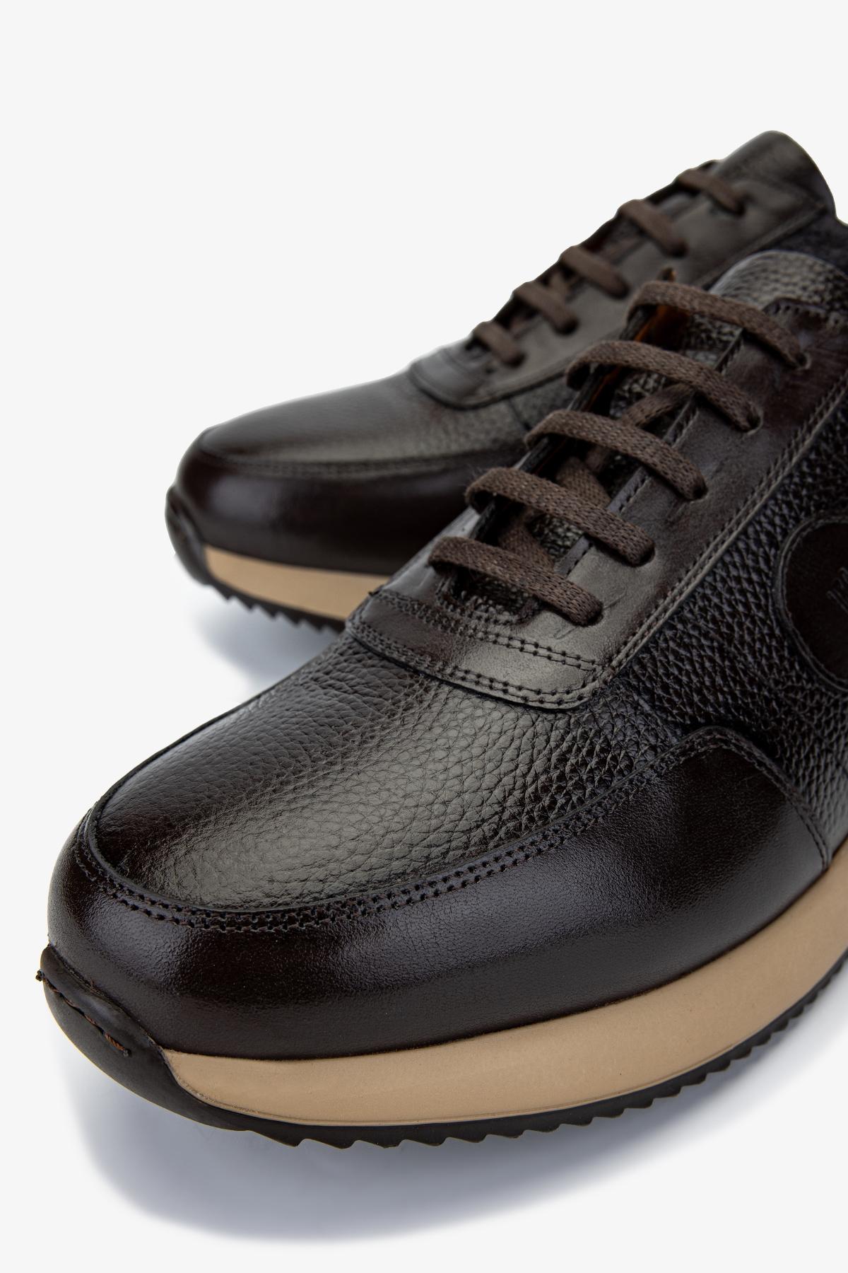 Valmenti Erkek Hakiki Deri Kahverengi Sneakers & Spor Ayakkabı