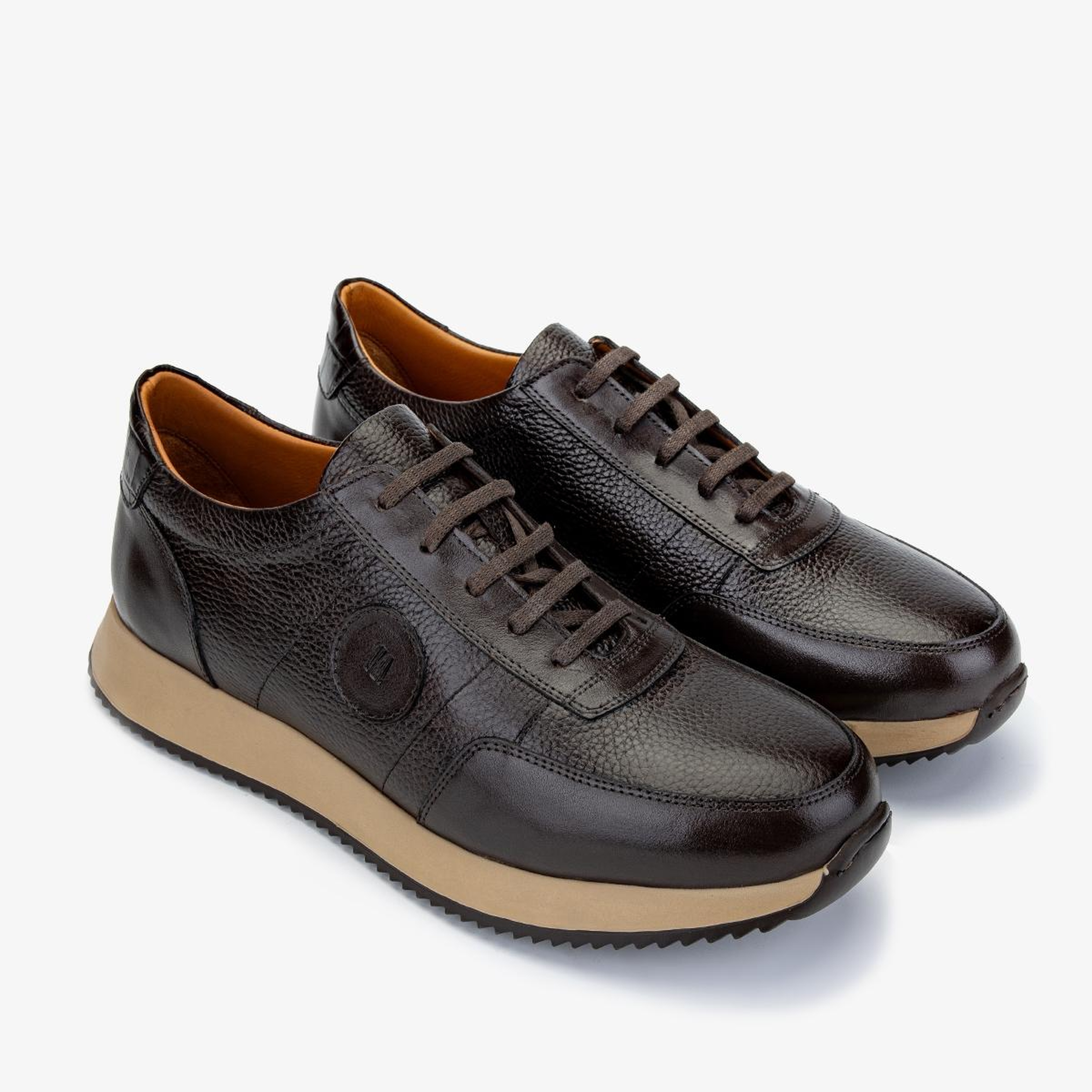 Valmenti Erkek Hakiki Deri Kahverengi Sneakers & Spor Ayakkabı