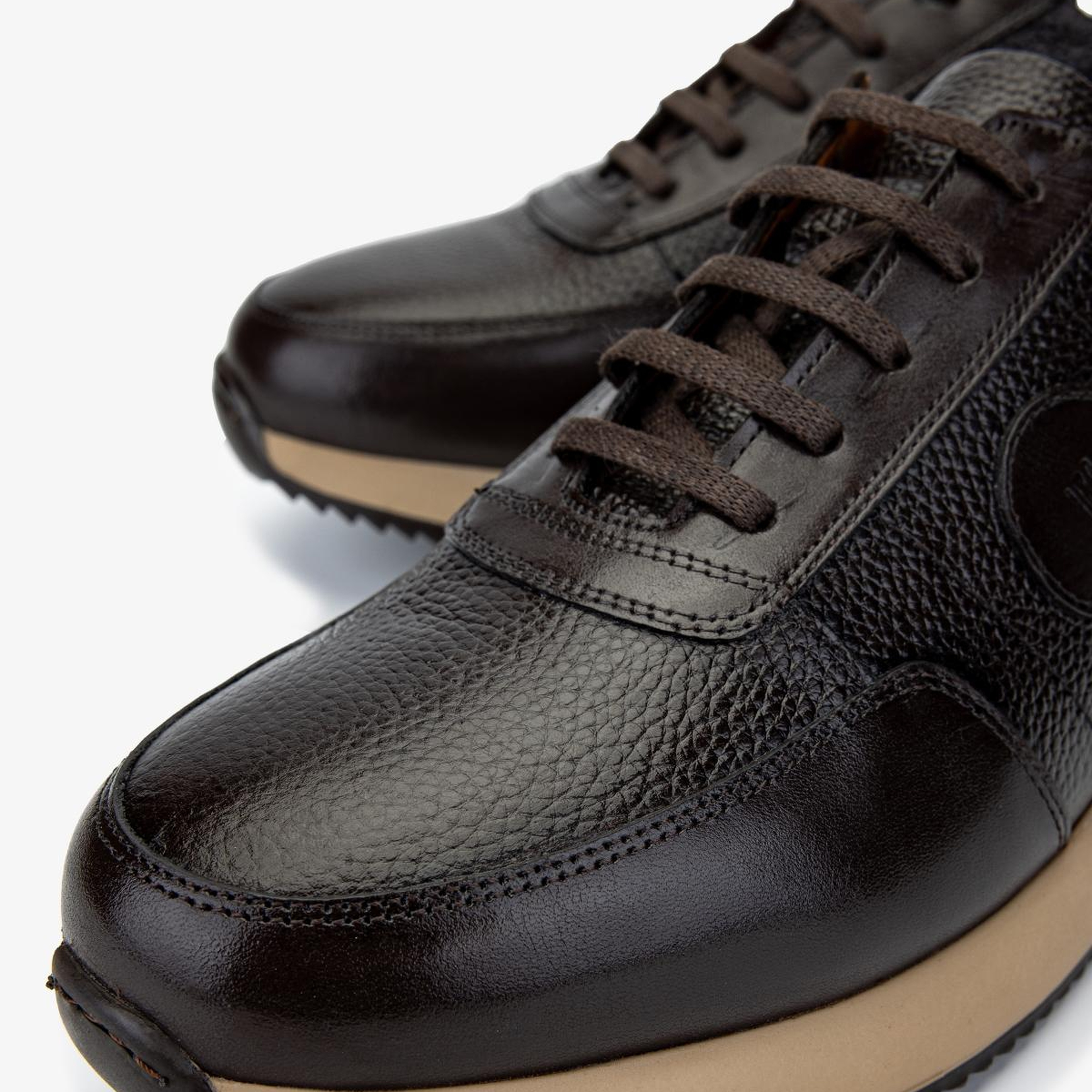 Valmenti Erkek Hakiki Deri Kahverengi Sneakers & Spor Ayakkabı