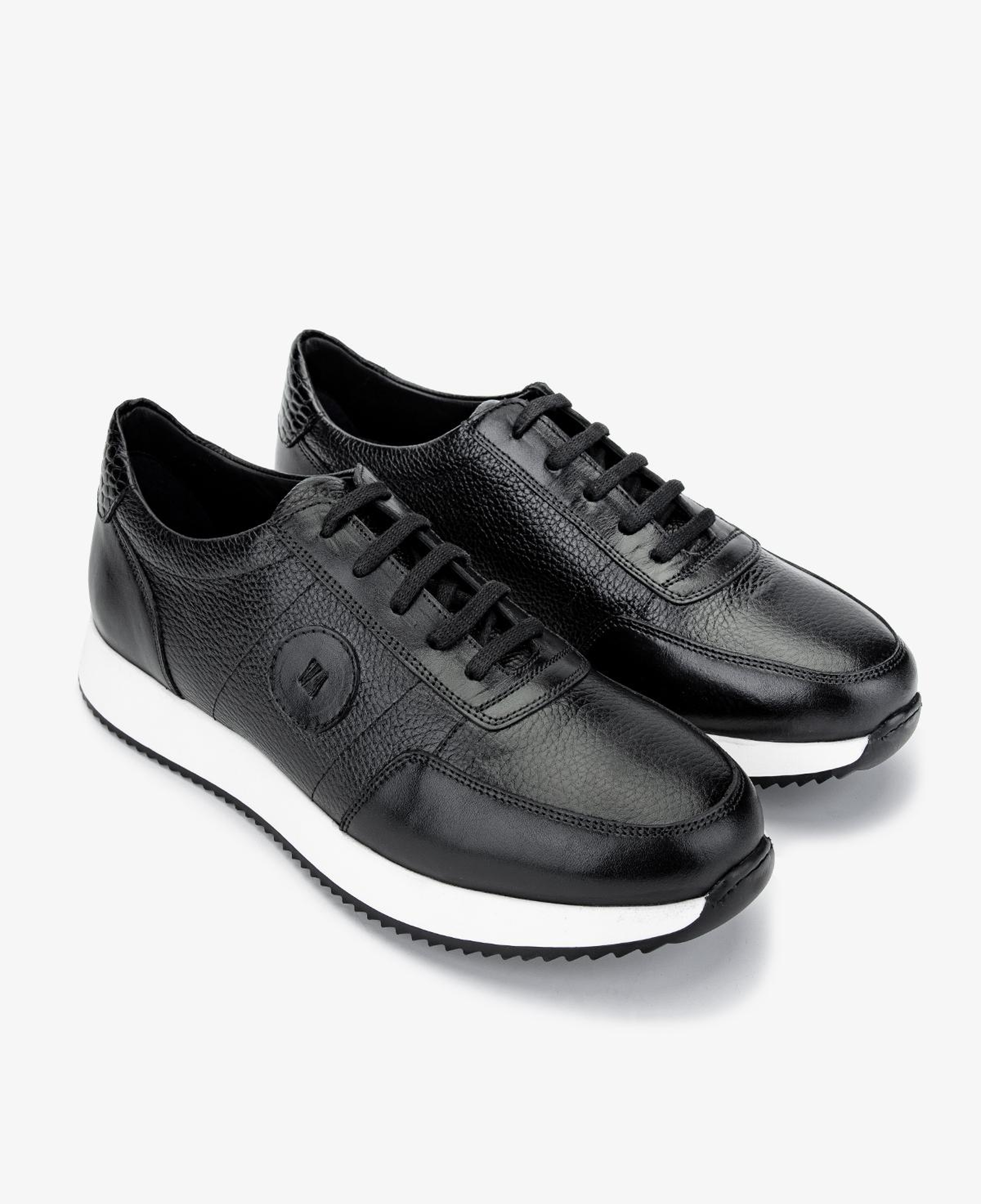 Valmenti Erkek Hakiki Deri Siyah Sneakers & Spor Ayakkabı