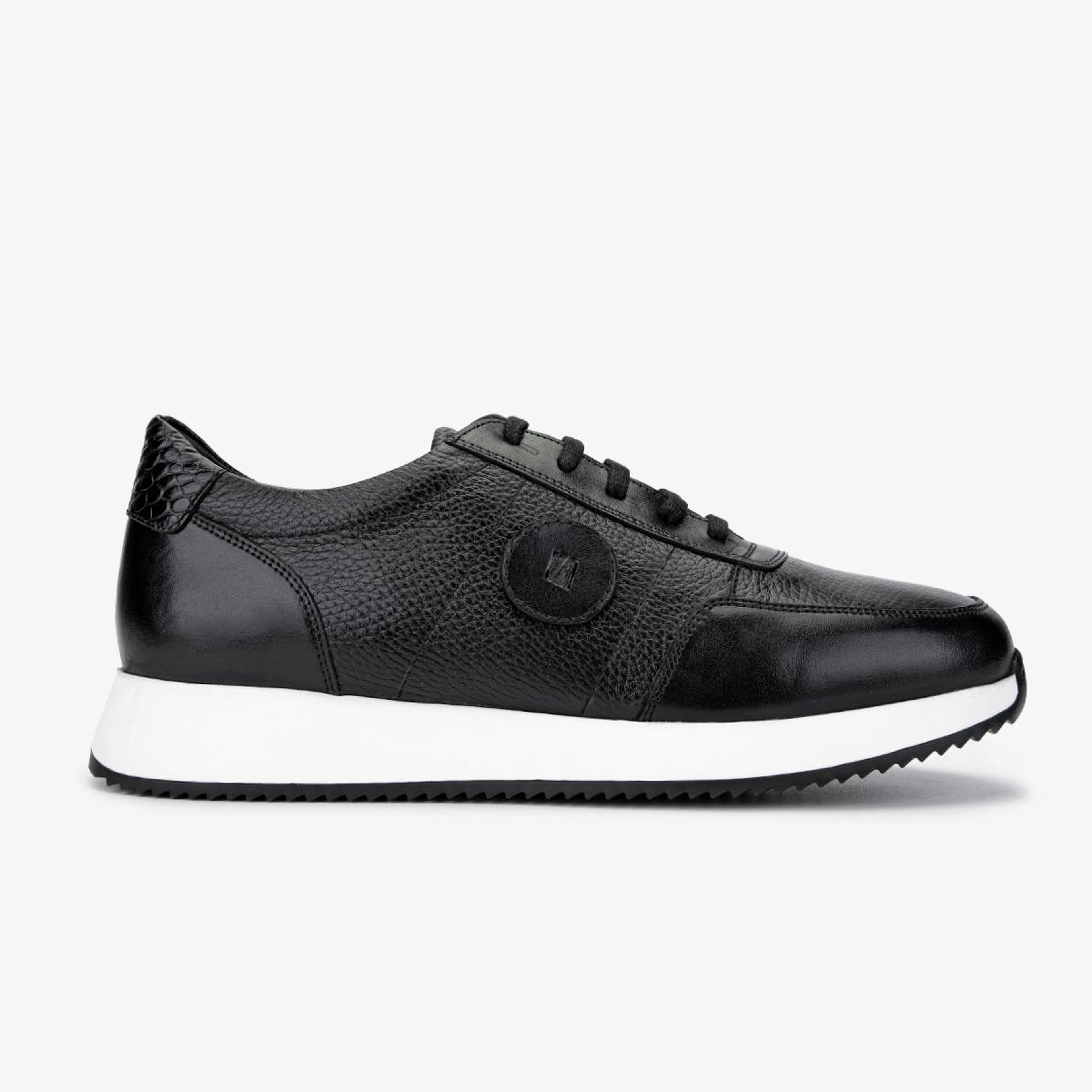 Valmenti Erkek Hakiki Deri Siyah Sneakers & Spor Ayakkabı