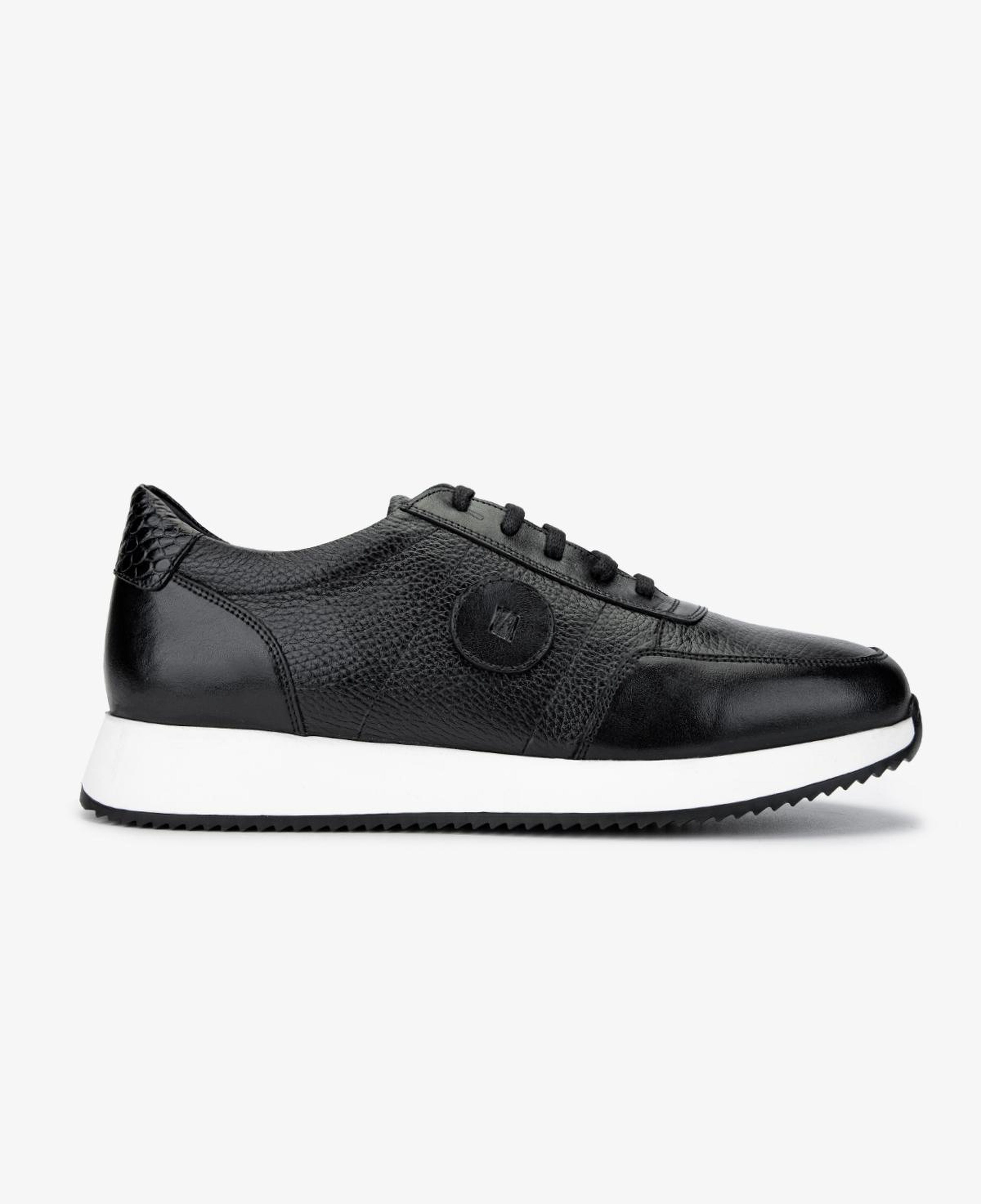 Valmenti Erkek Hakiki Deri Siyah Sneakers & Spor Ayakkabı