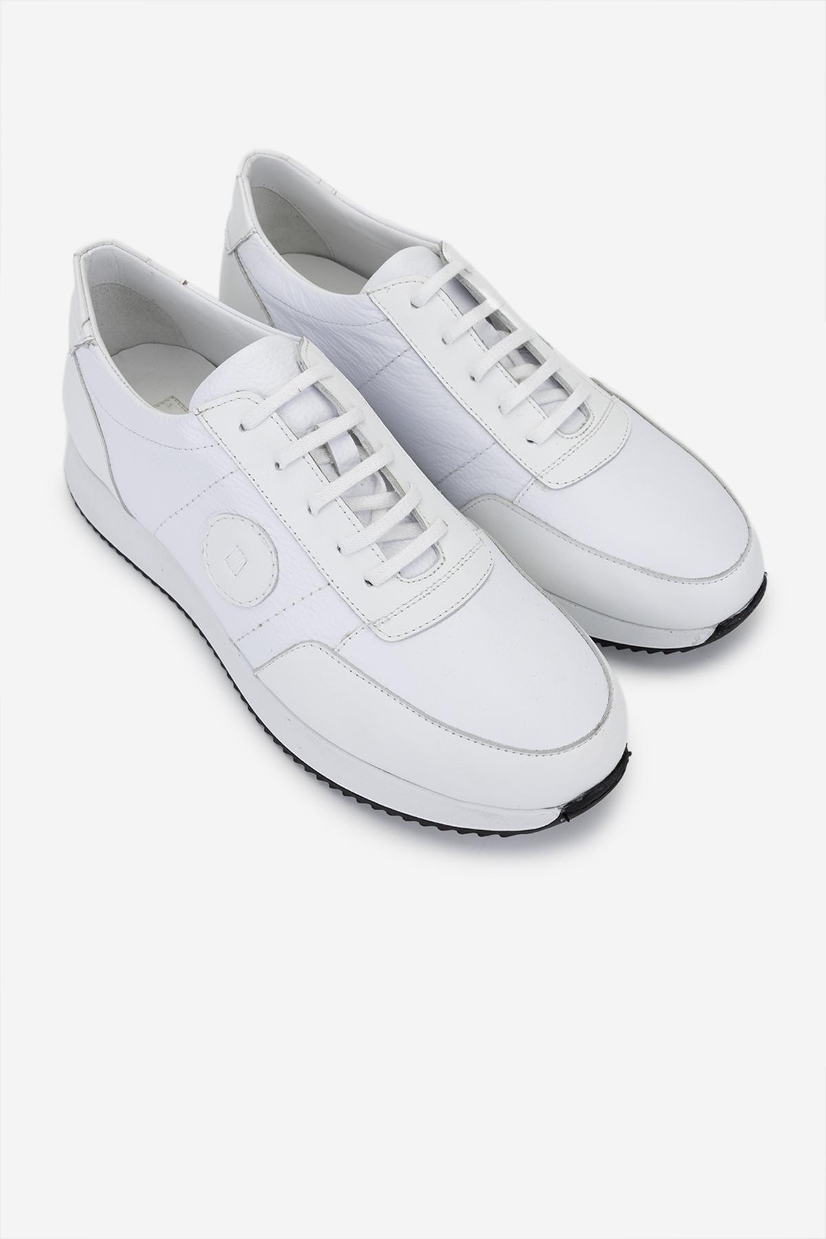 Valmenti Erkek Hakiki Deri Beyaz Sneakers & Spor Ayakkabı