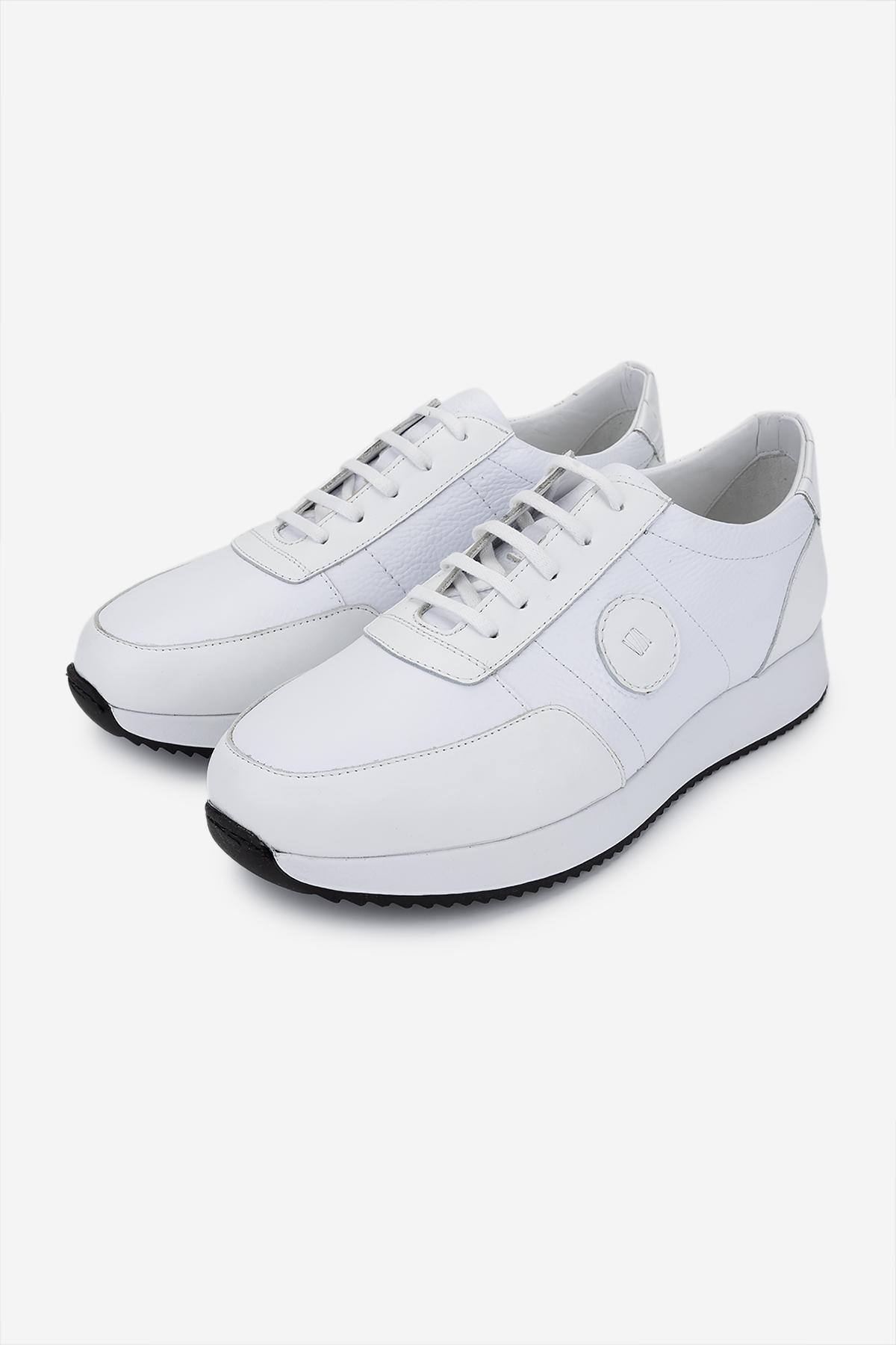 Valmenti Erkek Hakiki Deri Beyaz Sneakers & Spor Ayakkabı