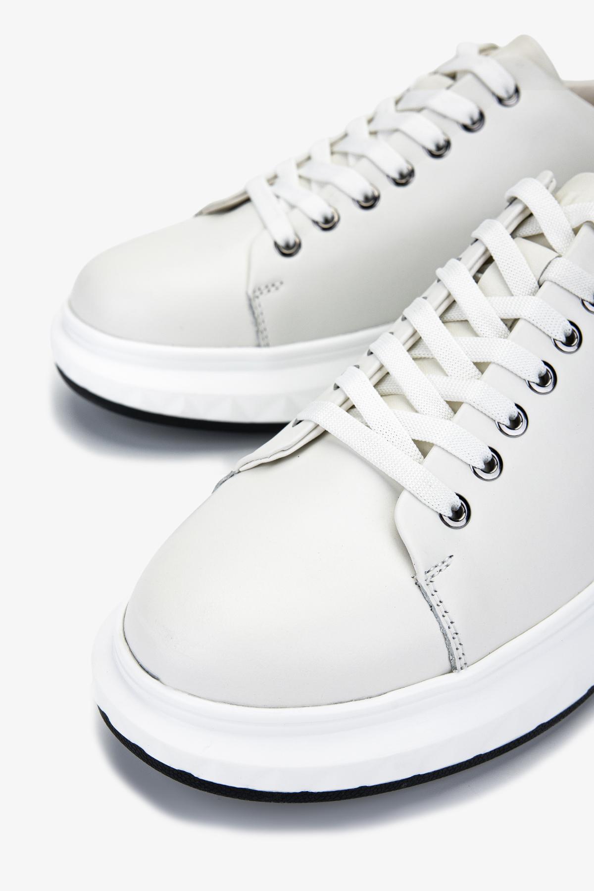 Valmenti Erkek Hakiki Deri Beyaz Sneakers & Spor Ayakkabı