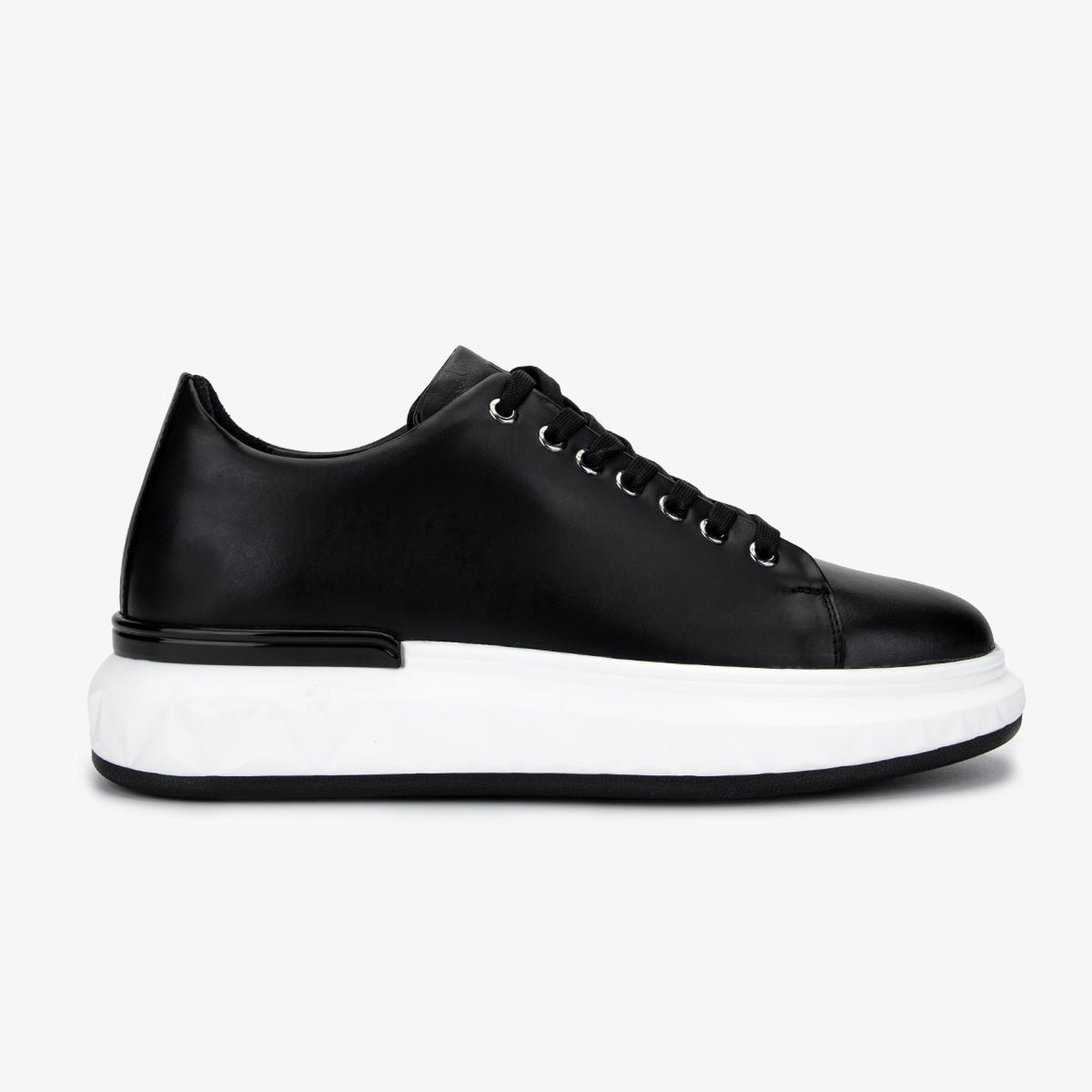 Valmenti Erkek Hakiki Deri Siyah Sneakers & Spor Ayakkabı