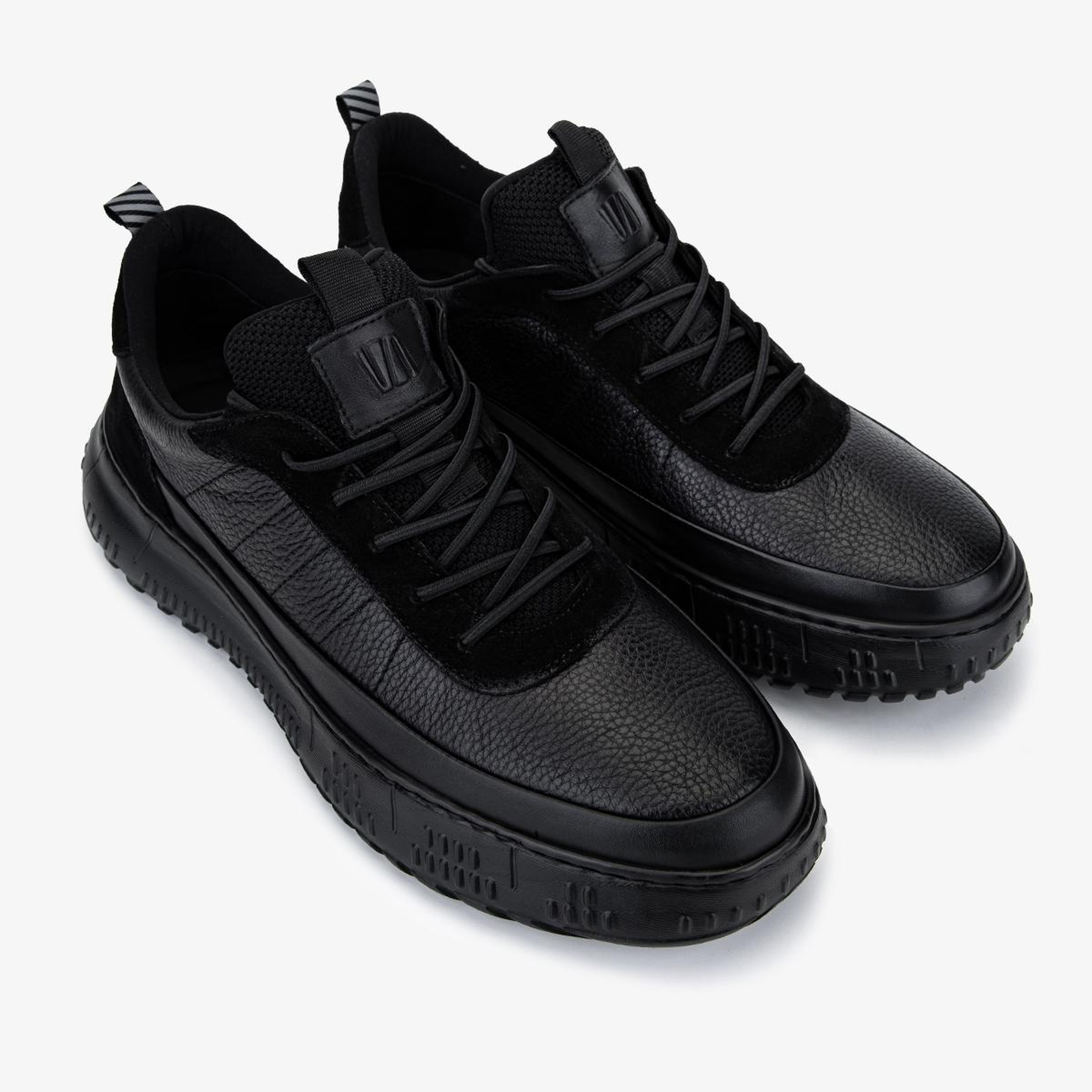 Valmenti Erkek Hakiki Deri Siyah Sneakers & Spor Ayakkabı