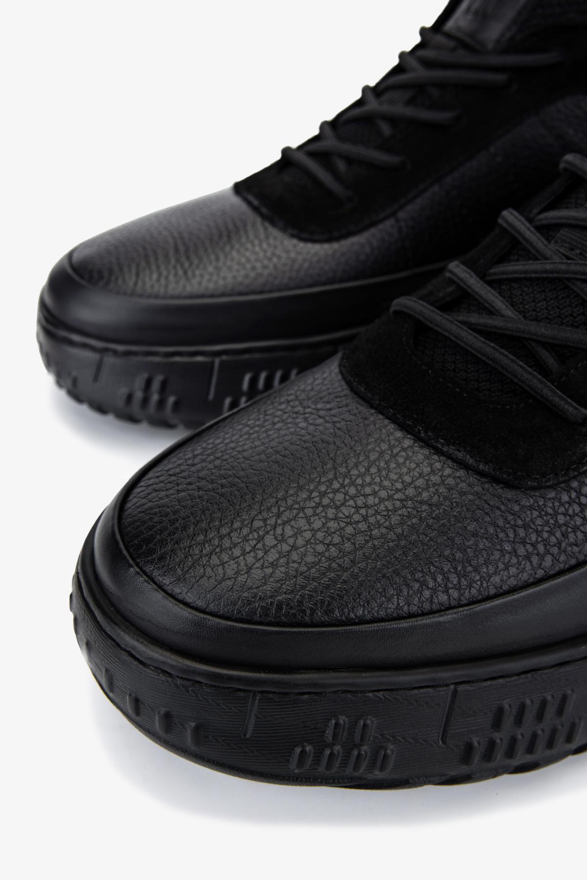 Valmenti Erkek Hakiki Deri Siyah Sneakers & Spor Ayakkabı