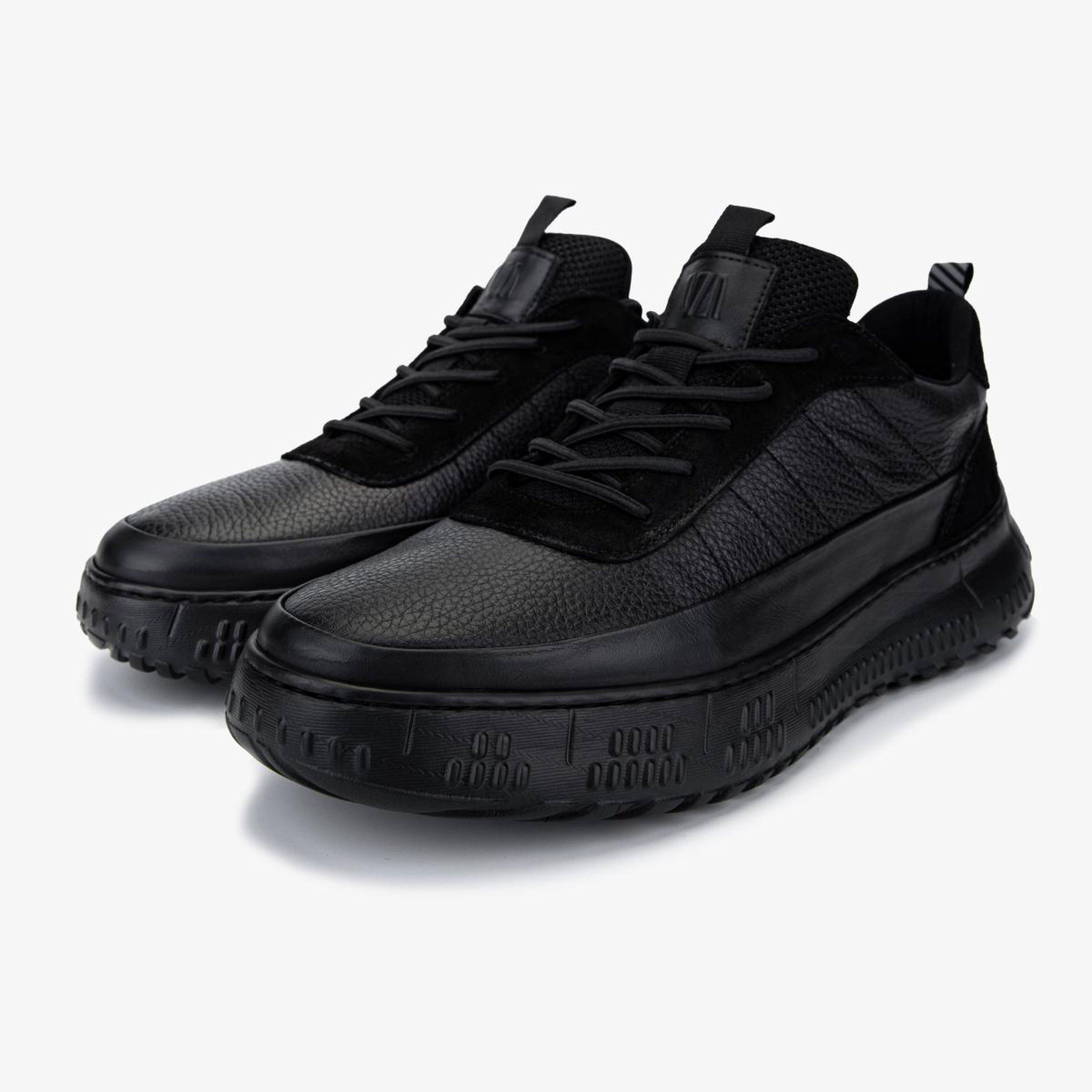 Valmenti Erkek Hakiki Deri Siyah Sneakers & Spor Ayakkabı