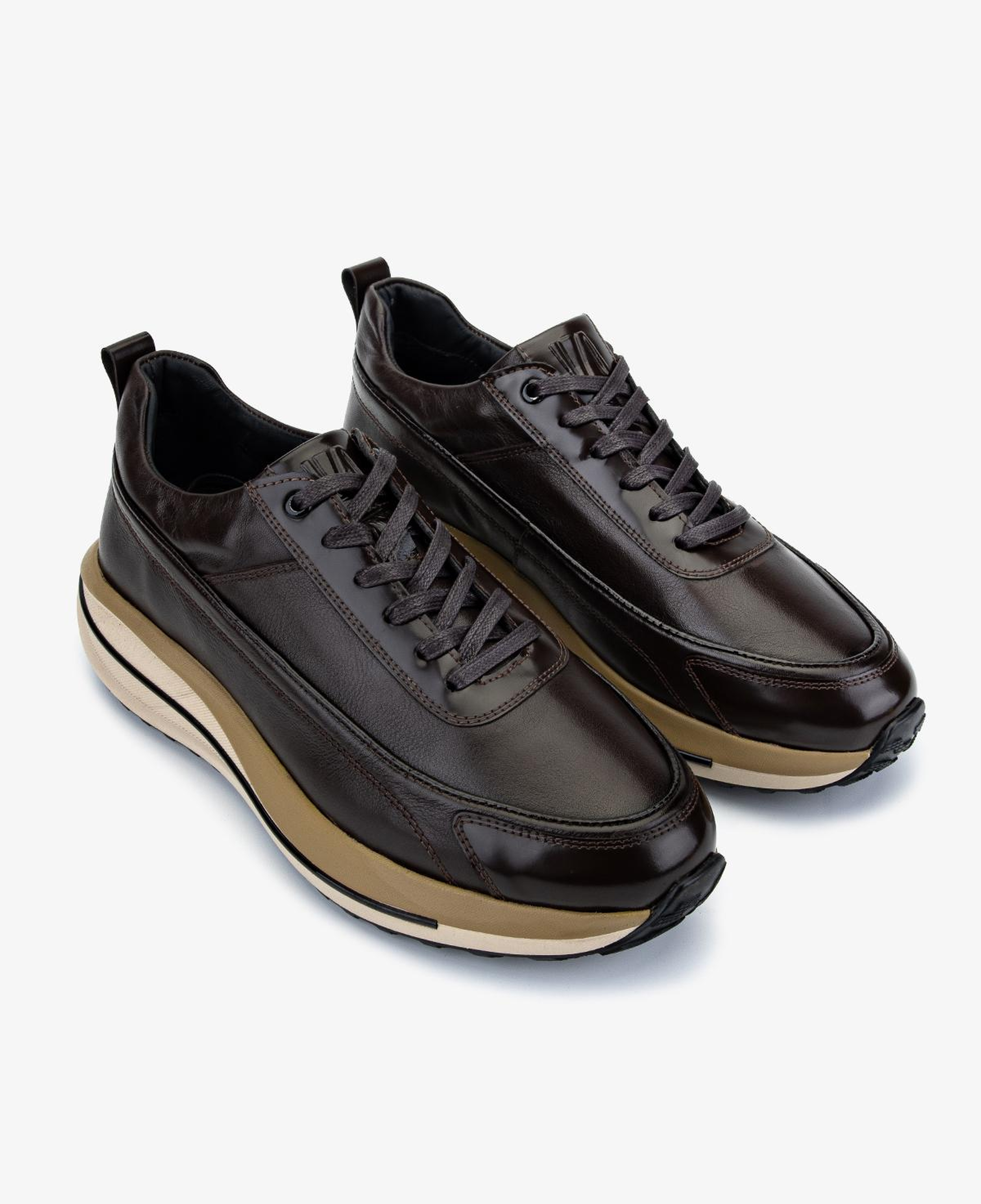 Valmenti Erkek Hakiki Deri Kahverengi Sneakers & Spor Ayakkabı